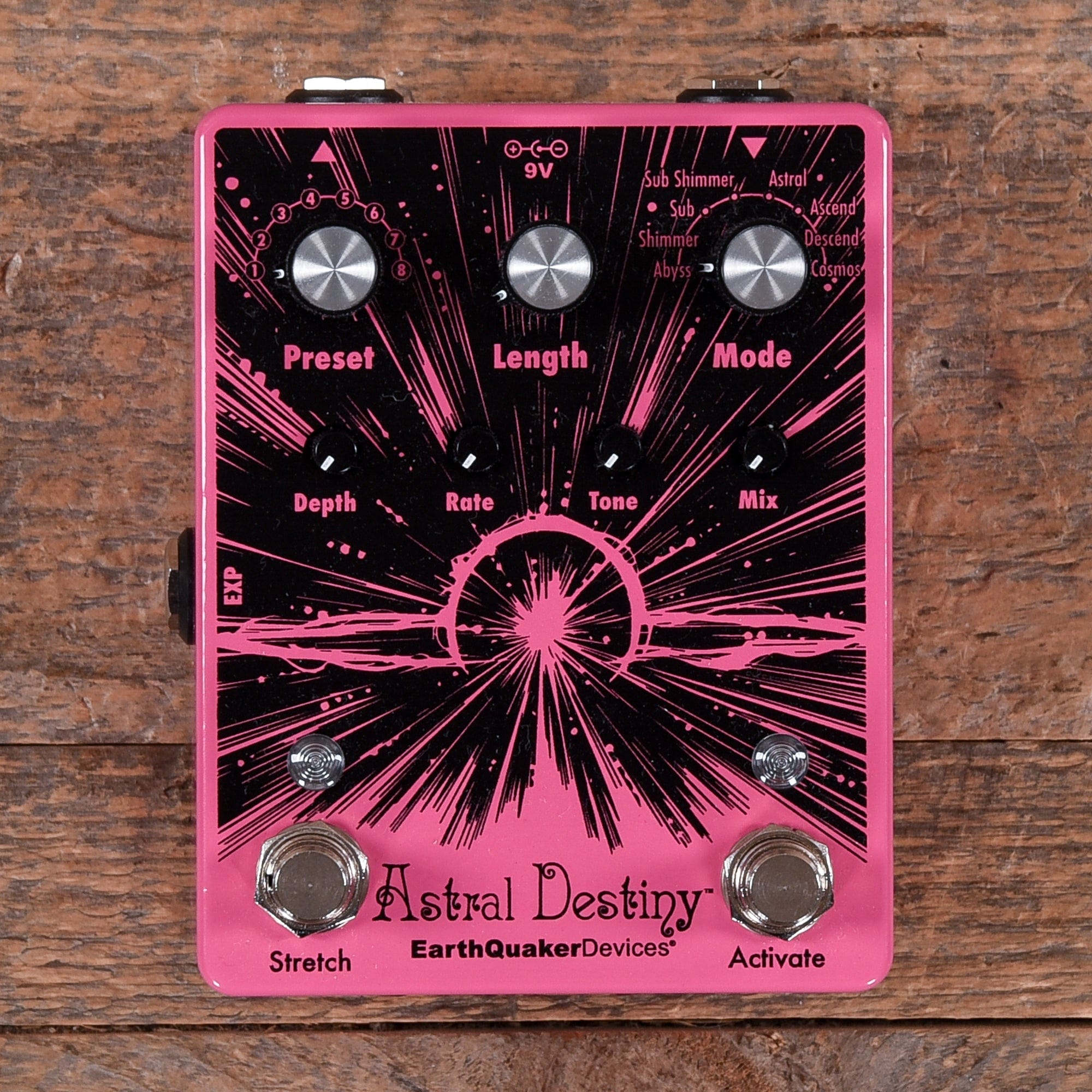 Earthquaker Devices Astral Destiny Octal Octave Reverberation Odyssey Pink & Black Effects and Pedals / Octave and Pitch