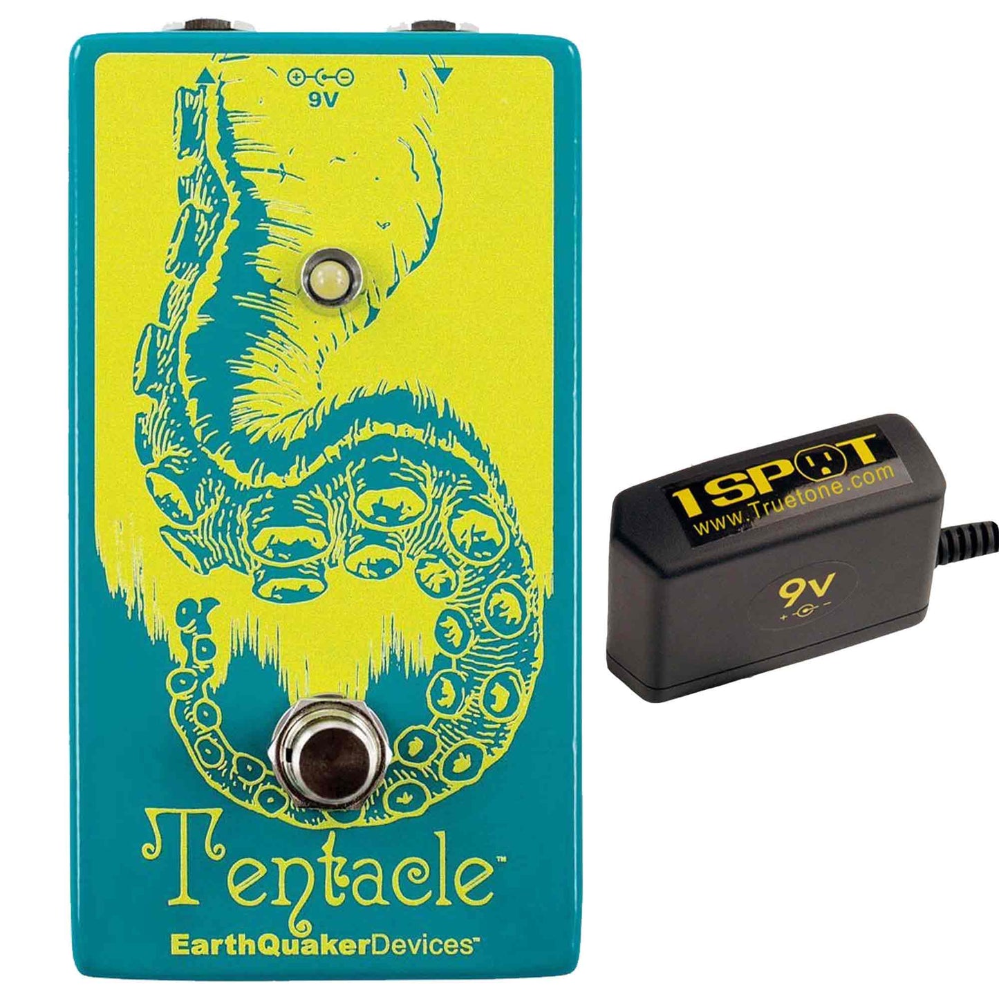 Earthquaker Devices Tentacle Analog Octave Up v2 Bundle w/ Truetone 1 Spot Space Saving 9v Adapter Effects and Pedals / Octave and Pitch