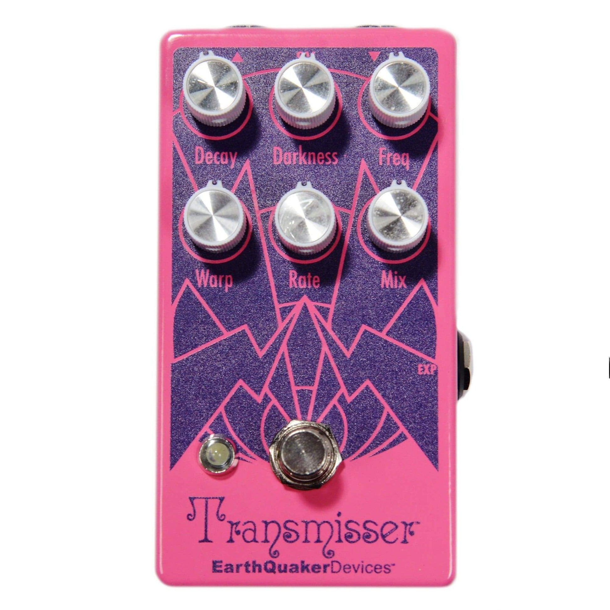 transmisser pedal Earthquaker Devices Transmisser Pink/Navy Bundle w/ Truetone 1 Spot Space Saving 9v Adapter