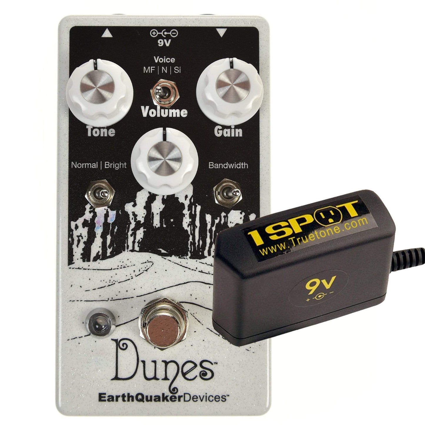 Earthquaker Devices Dunes Mini Mega Ultimate Overdrive v2 Bundle w/ Truetone 1 Spot 9v Adapter Effects and Pedals / Overdrive and Boost