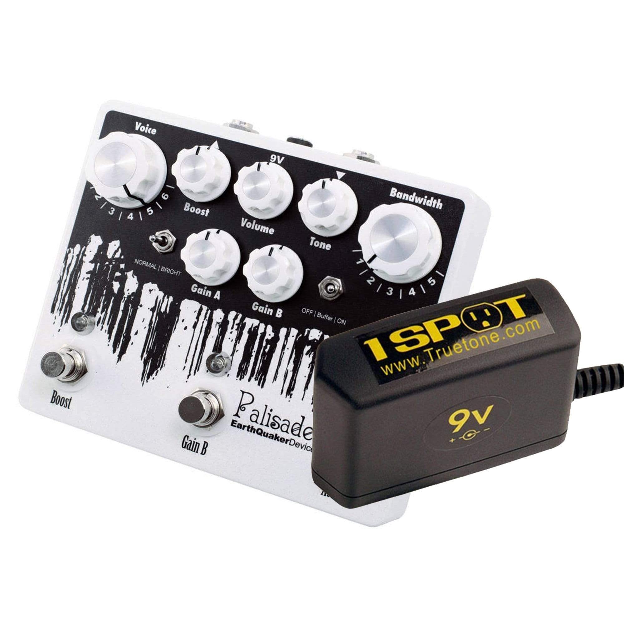 Earthquaker Devices Palisades Mega Ultimate Maximum Overdrive v2 Bundle w/ Truetone 1 Spot 9v Adapter Effects and Pedals / Overdrive and Boost
