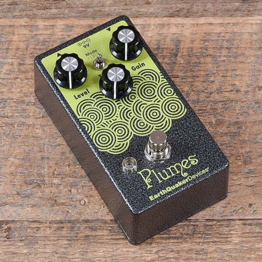 Earthquaker Devices Plumes Small Signal Shredder Silver Hammertone & Volt Yellow Effects and Pedals / Overdrive and Boost