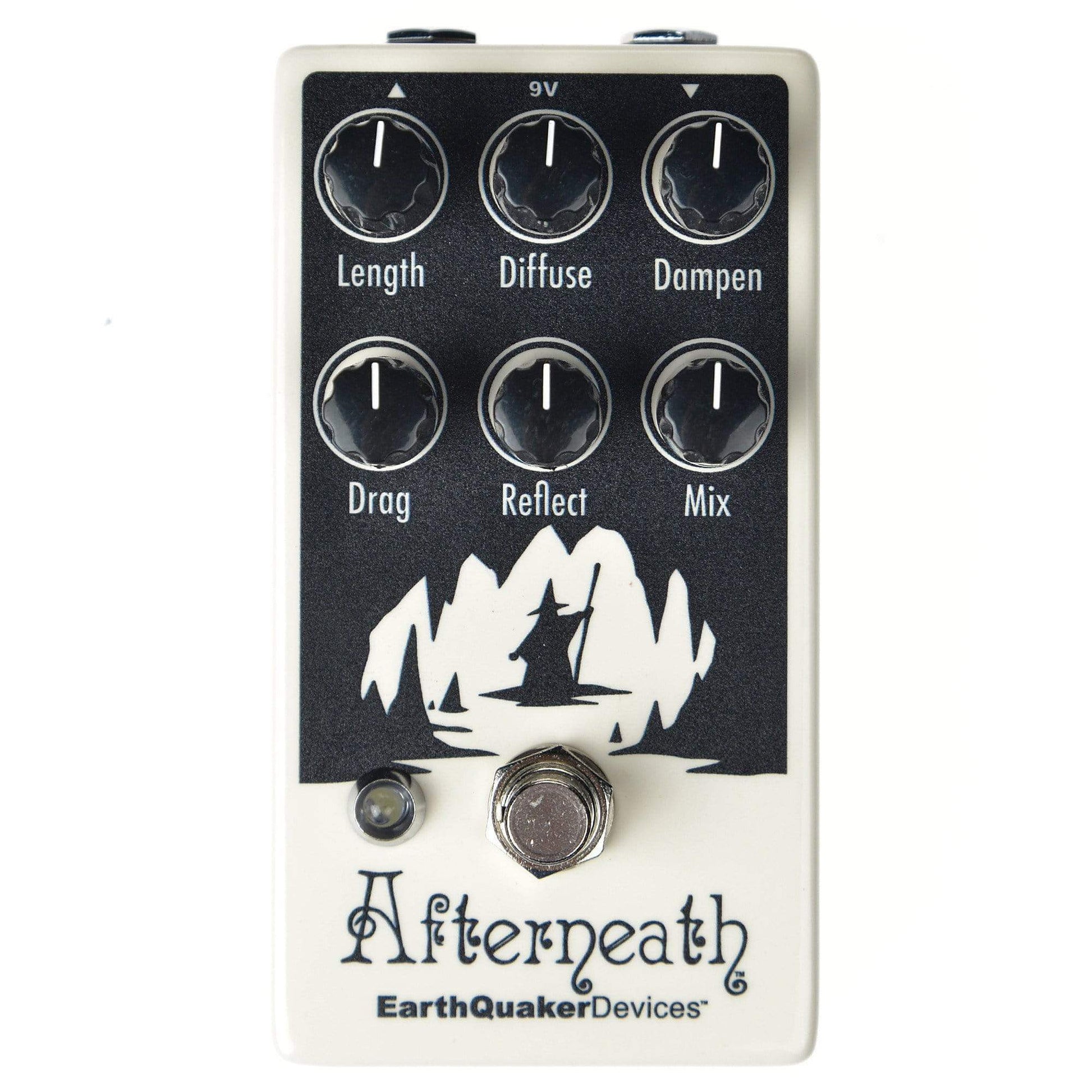 Earthquaker Devices Afterneath Otherworldly Reverberation Machine Invert Glow-in-the-Dark v2 Bundle w/ Truetone 1 Spot Space Saving 9v Adapter Effects and Pedals / Reverb