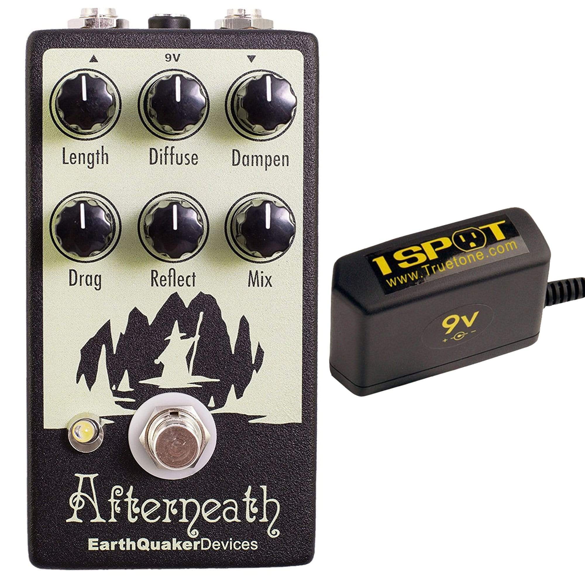 Earthquaker Devices Afterneath Otherworldly Reverberation Machine v2 Bundle w/ Truetone 1 Spot 9v Adapter Effects and Pedals / Reverb