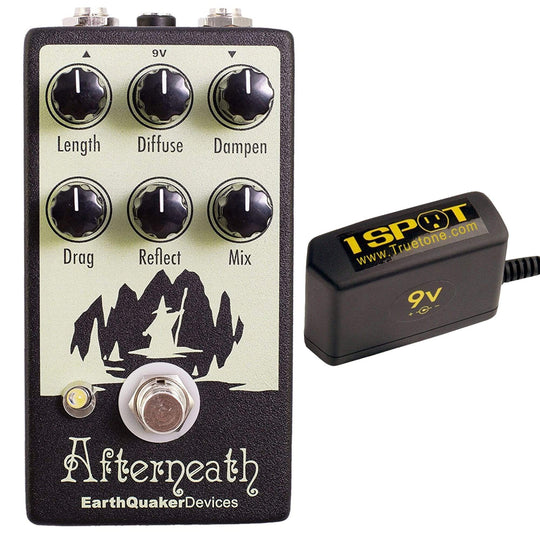 Earthquaker Devices Afterneath Otherworldly Reverberation Machine v2 Bundle w/ Truetone 1 Spot 9v Adapter Effects and Pedals / Reverb