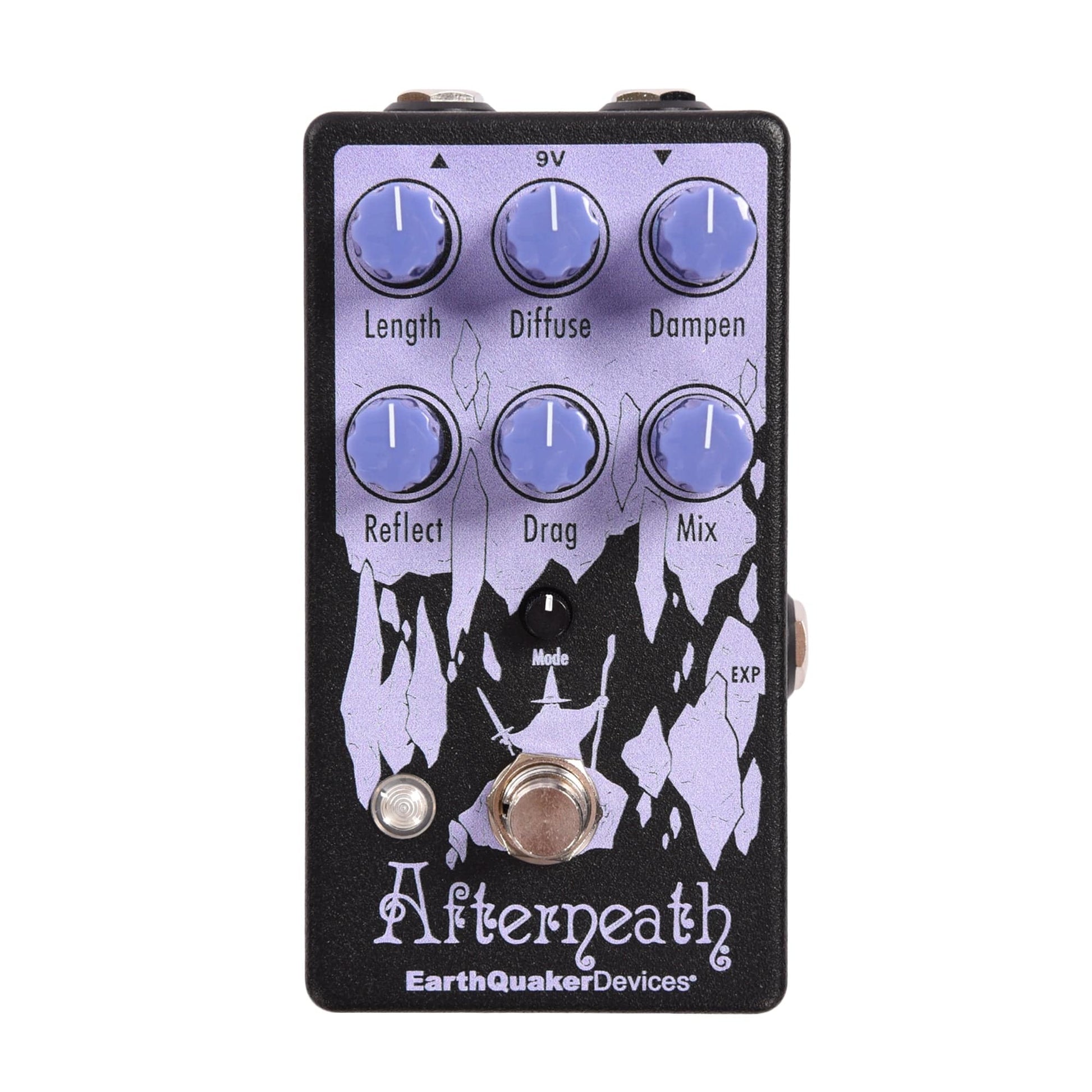 afterneath pedal Earthquaker Devices Afterneath v3 Enhanced Otherworldly Reverberation Machine Black & Pastel Purple
