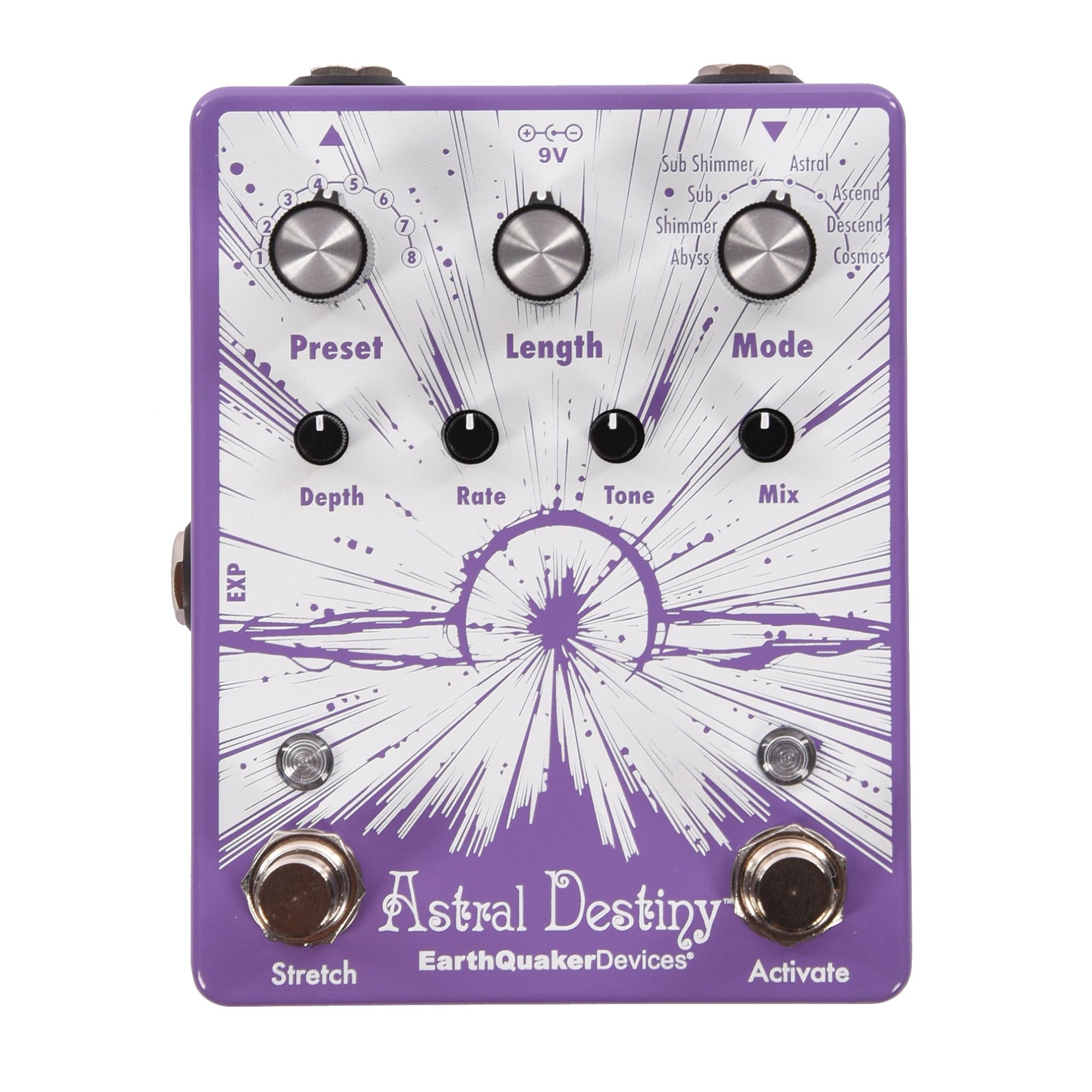 Earthquaker Devices Astral Destiny Octal Octave Reverberation Pedal Blue  Lilac