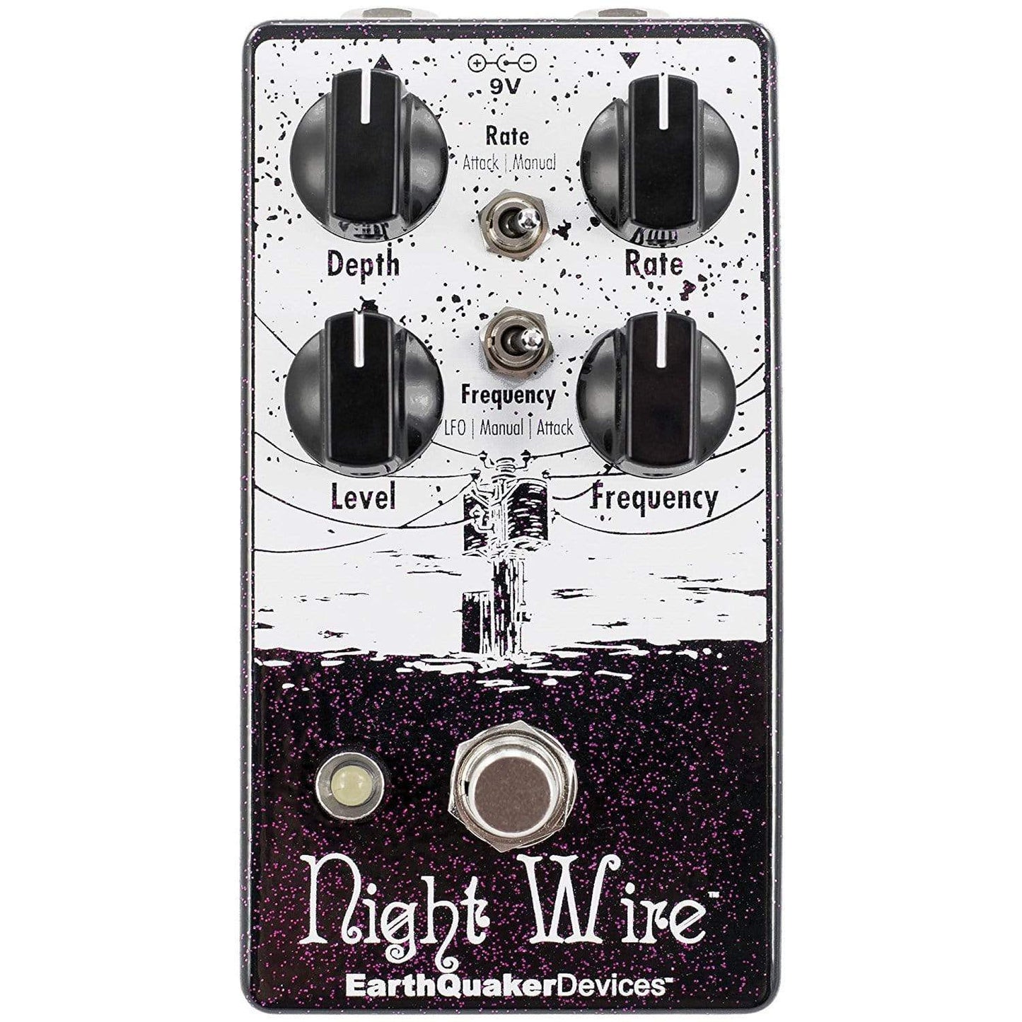 Earthquaker Devices Night Wire Dynamic Harmonic Tremolo v2 Bundle w/ Truetone 1 Spot Space Saving 9v Adapter Effects and Pedals / Tremolo and Vibrato