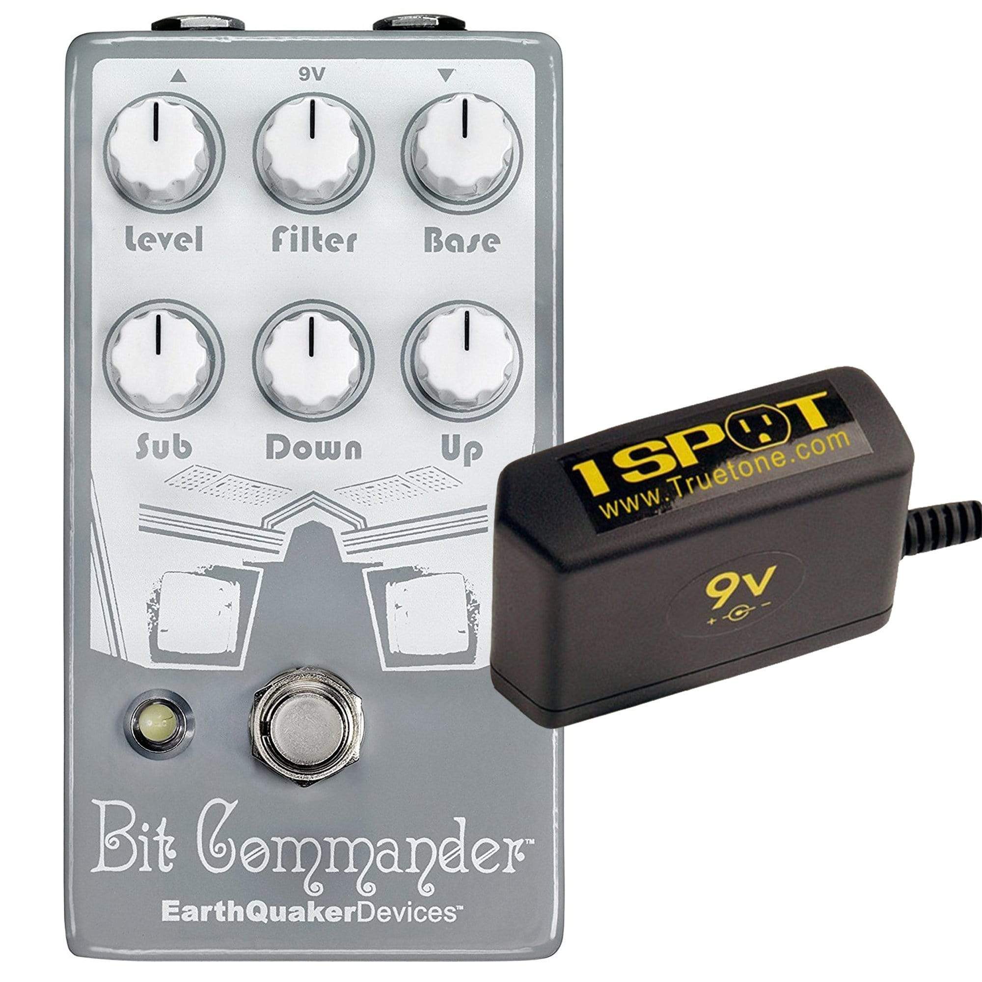 Earthquaker Devices Bit Commander Guitar Synth v2 Bundle w/ Truetone 1 Spot Space Saving 9v Adapter Effects and Pedals / Wahs and Filters