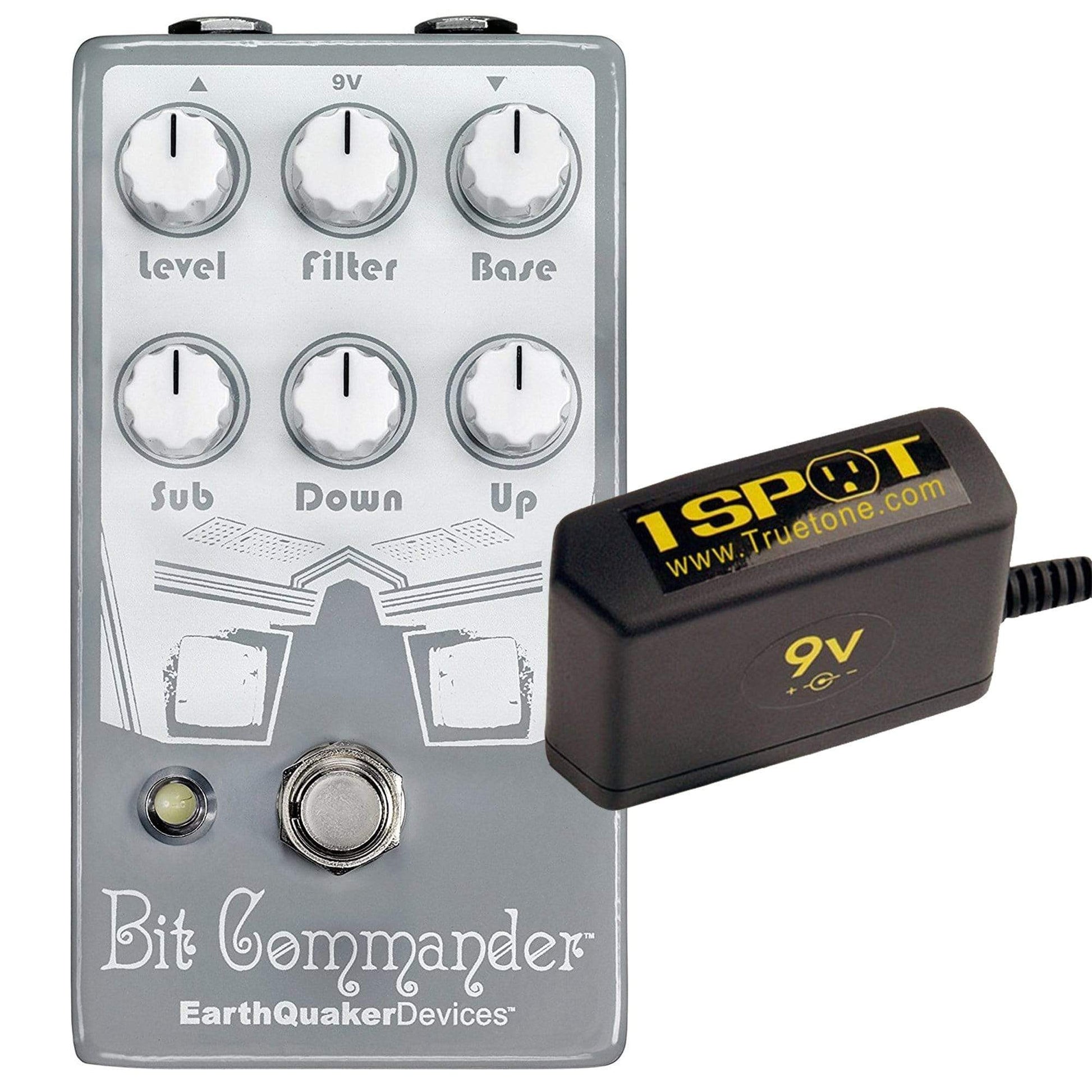 Earthquaker Devices Bit Commander Guitar Synth v2 Bundle w/ Truetone 1 Spot Space Saving 9v Adapter Effects and Pedals / Wahs and Filters