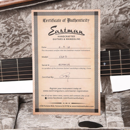 Eastman Traditional E20D Adirondack/Rosewood Dreadnought Natural Acoustic Guitars / Dreadnought