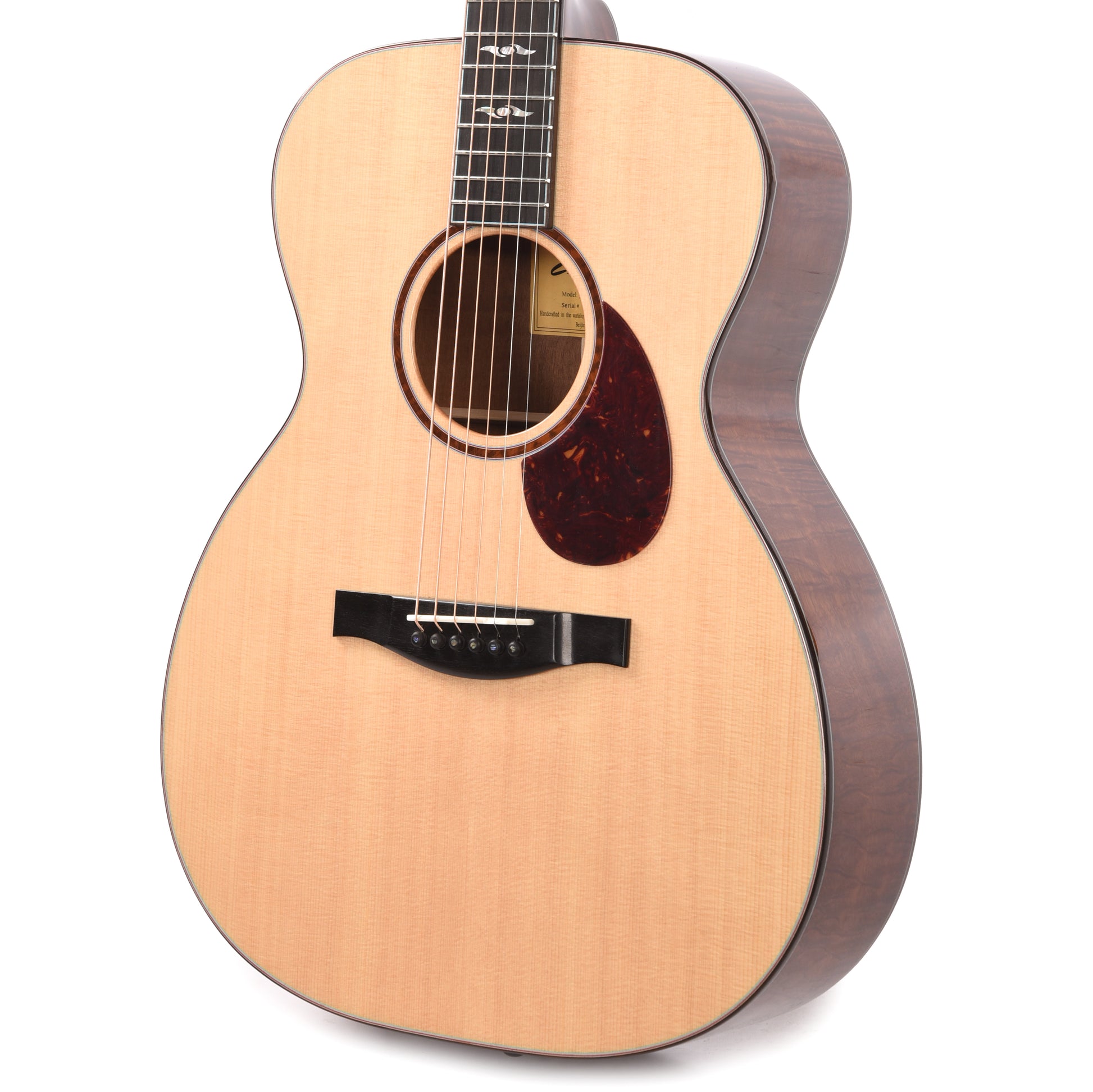 Eastman L-OM-QS European Spruce/AA Quilted Sapele OM Natural Acoustic Guitars / OM and Auditorium