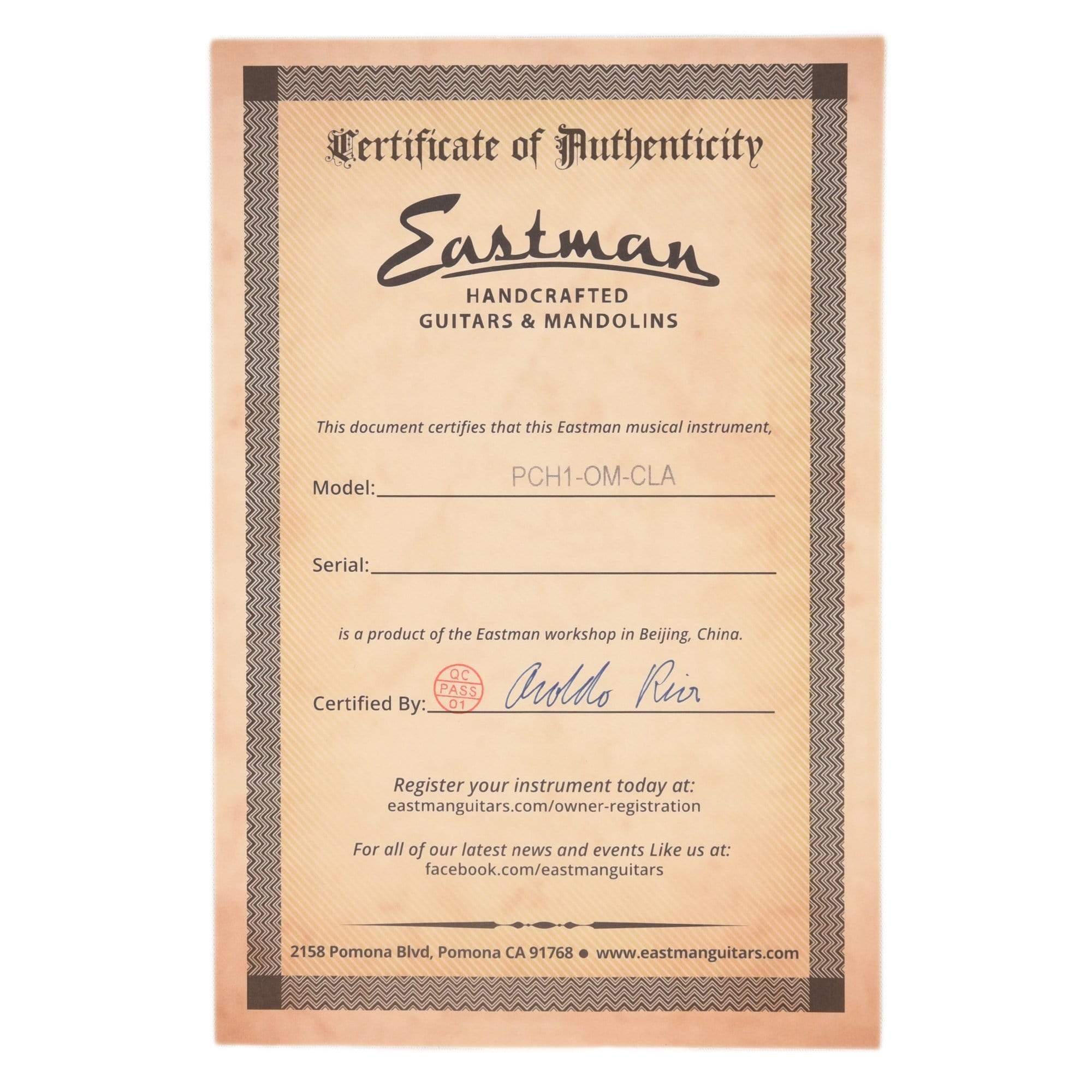 Eastman PCH Series PCH1-OM Sitka/Sapele OM Classic Finish Acoustic Guitars / OM and Auditorium