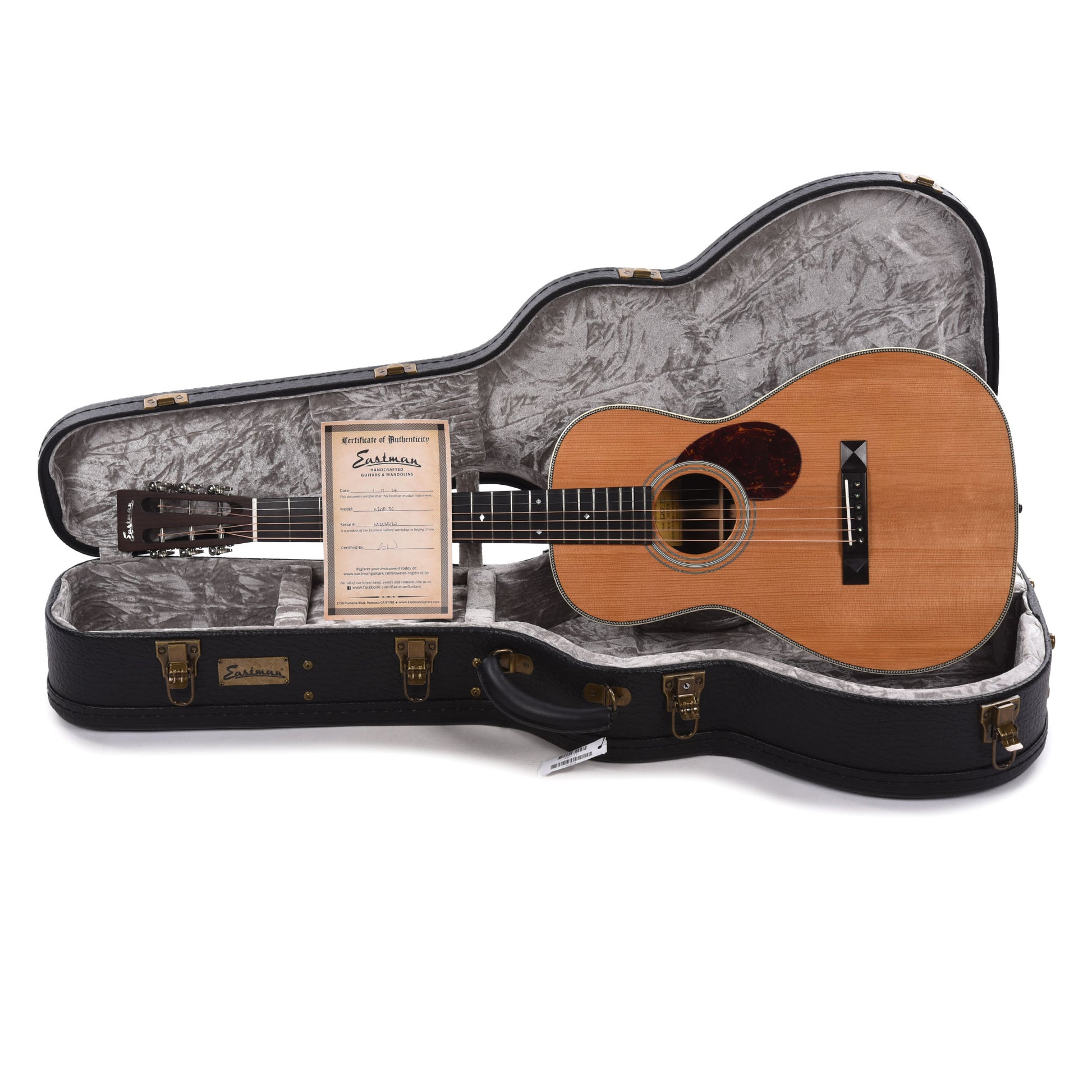 Eastman E20P Thermo-Cured Adirondack/Rosewood Truetone Gloss Natural Acoustic Guitars / Parlor