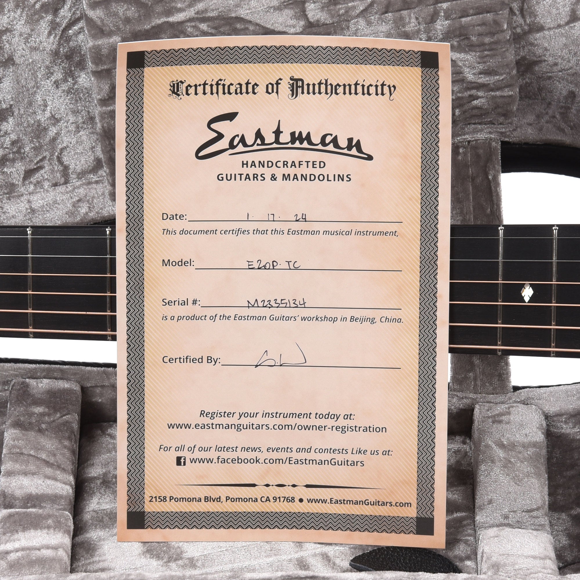 Eastman E20P Thermo-Cured Adirondack/Rosewood Truetone Gloss Natural Acoustic Guitars / Parlor