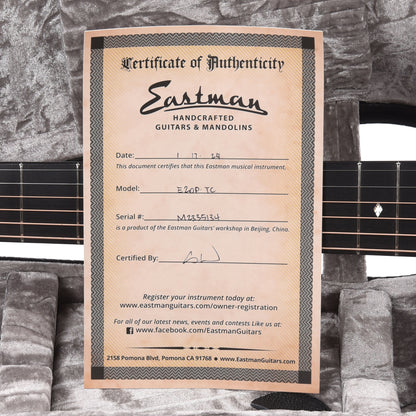 Eastman E20P Thermo-Cured Adirondack/Rosewood Truetone Gloss Natural Acoustic Guitars / Parlor
