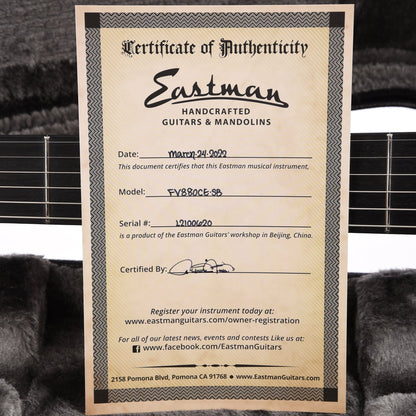 Eastman FV880CE Frank Vignola Signature Sunburst w/Lollar Pickup Electric Guitars / Archtop