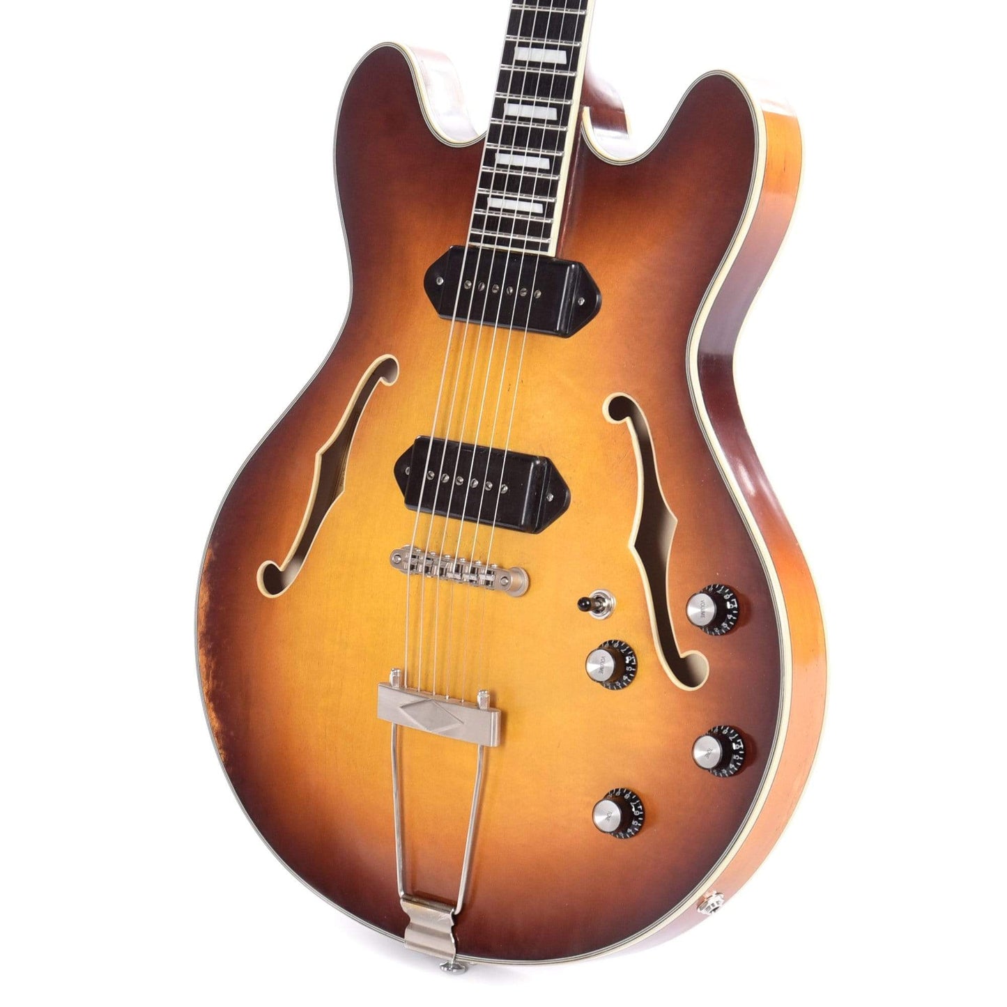 Eastman T64/v-T Thinline Antique Goldburst w/Lollar P-90 Dogears & Trapeze Tailpiece Electric Guitars / Hollow Body