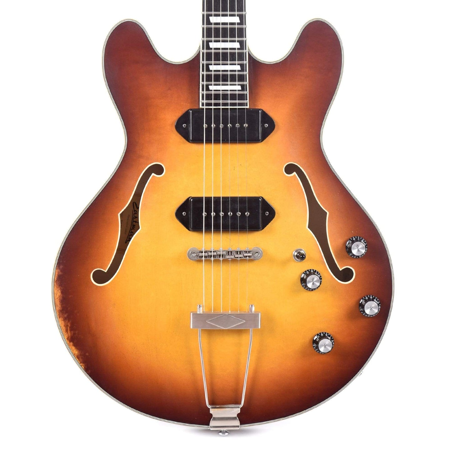 Eastman T64/v-T Thinline Antique Goldburst w/Lollar P-90 Dogears & Trapeze Tailpiece Electric Guitars / Hollow Body