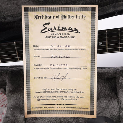 Eastman Custom Edition Romeo LA Built by Otto D'Ambrosio Electric Guitars / Semi-Hollow