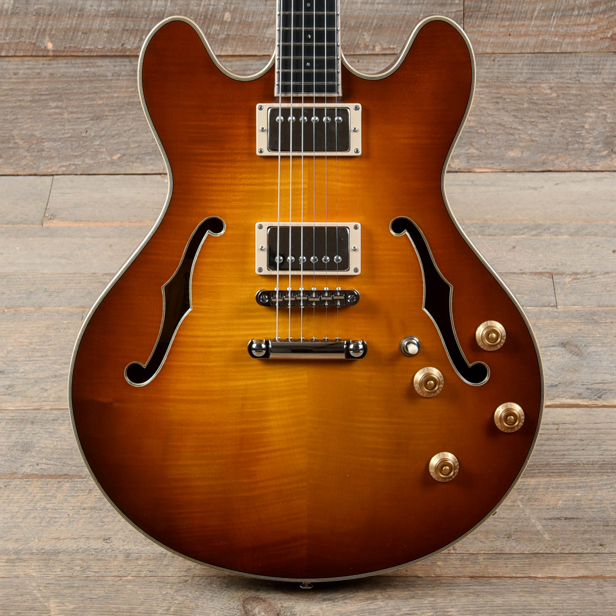 Eastman T186MX Thinline Goldburst Electric Guitars / Semi-Hollow