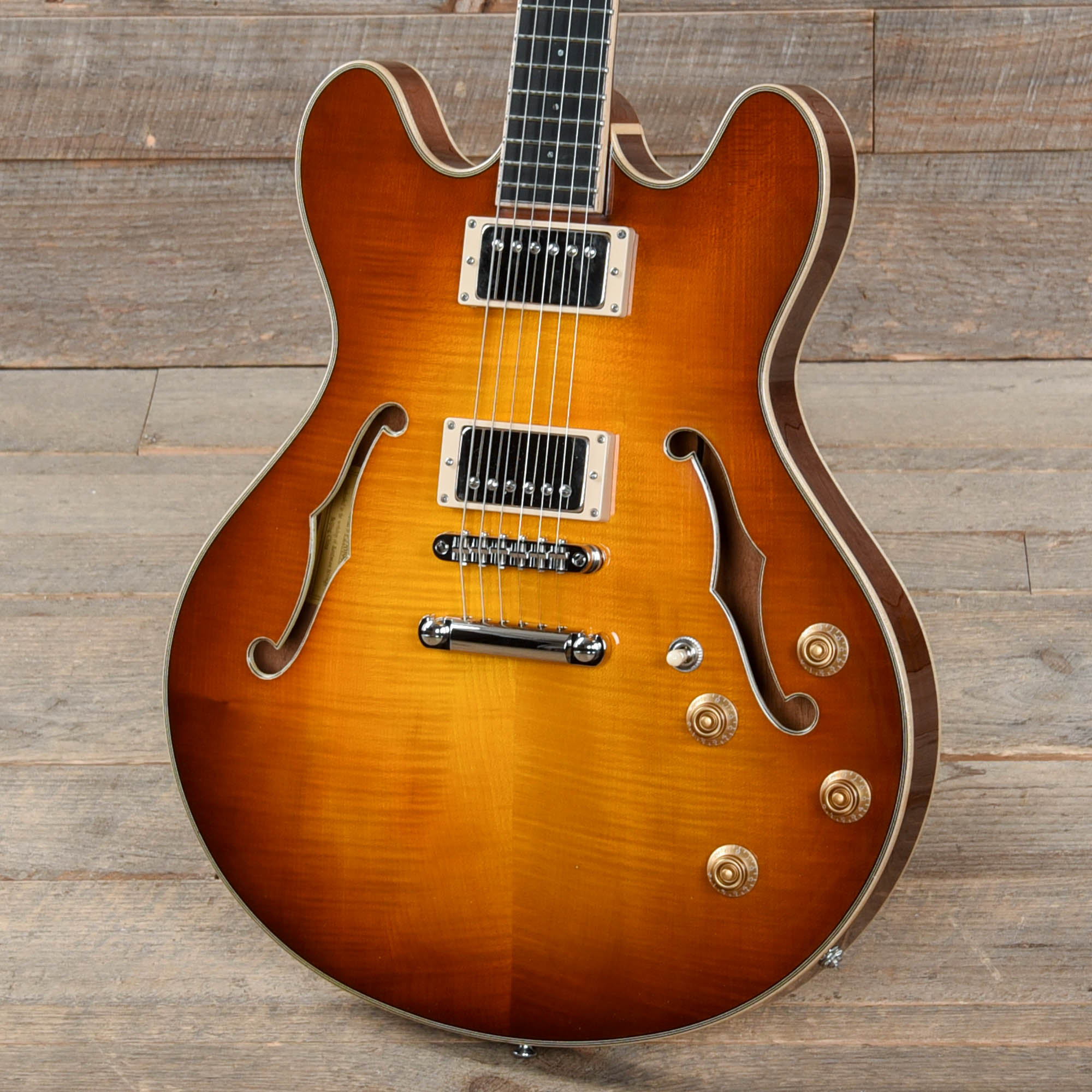 Eastman T186MX Thinline Goldburst Electric Guitars / Semi-Hollow