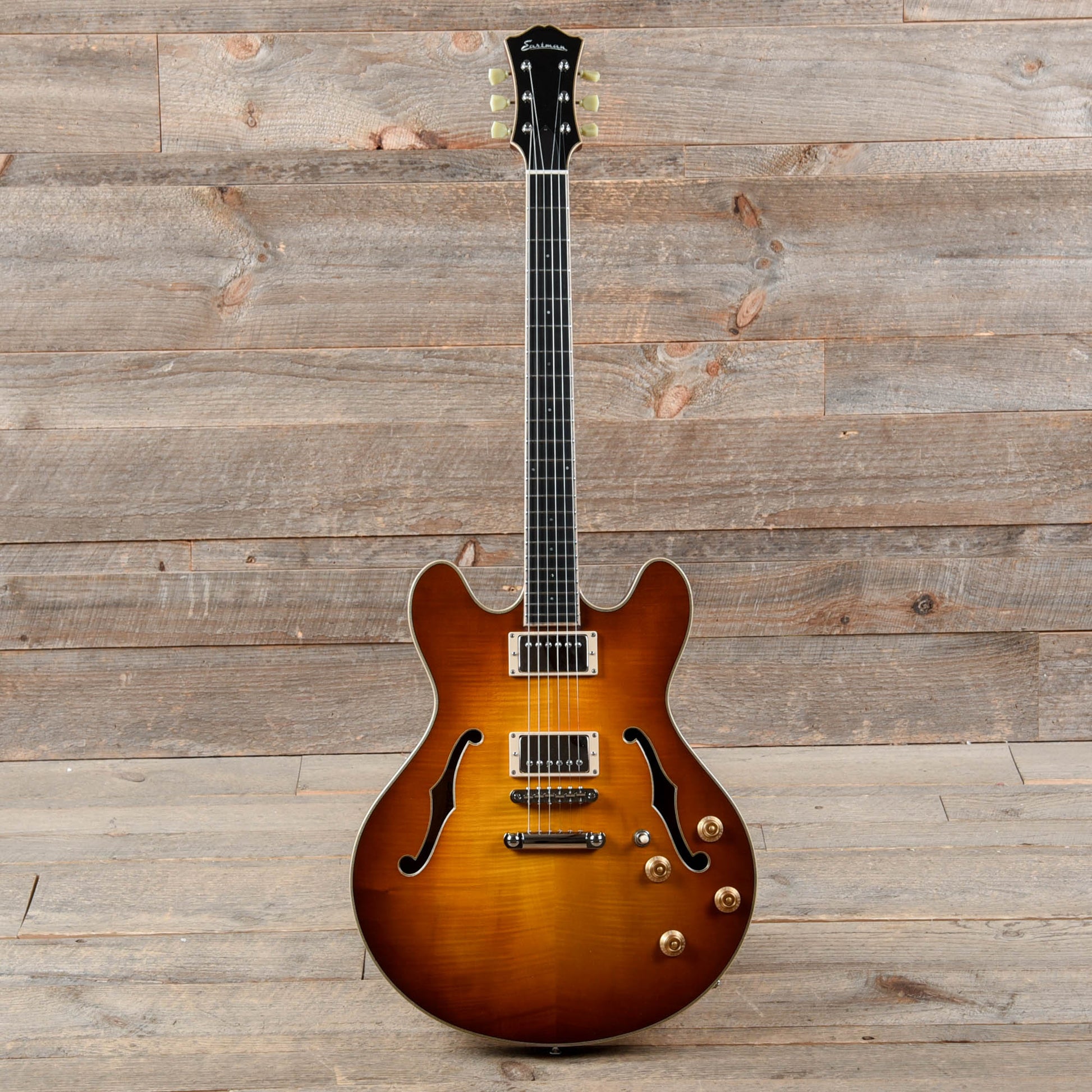 Eastman T186MX Thinline Goldburst Electric Guitars / Semi-Hollow