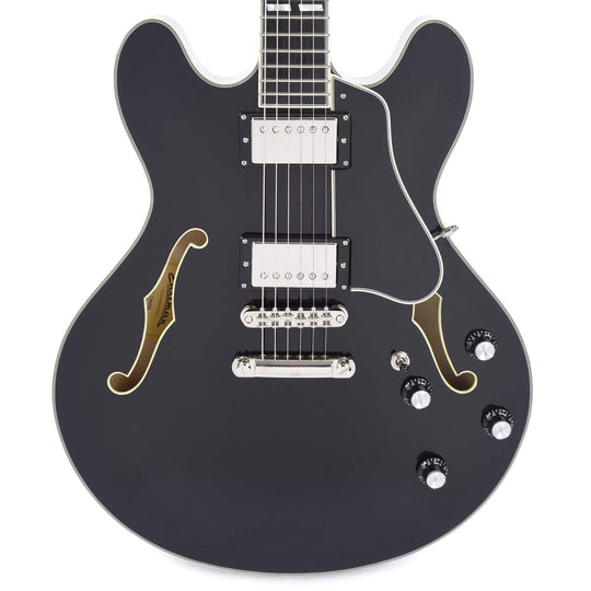 Eastman T486 Thinline Deluxe Black w/Seymour Duncan Humbuckers Electric Guitars / Semi-Hollow