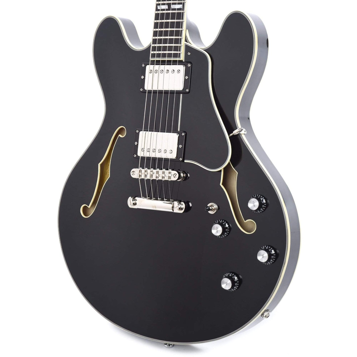 Eastman T486 Thinline Deluxe Black w/Seymour Duncan Humbuckers Electric Guitars / Semi-Hollow
