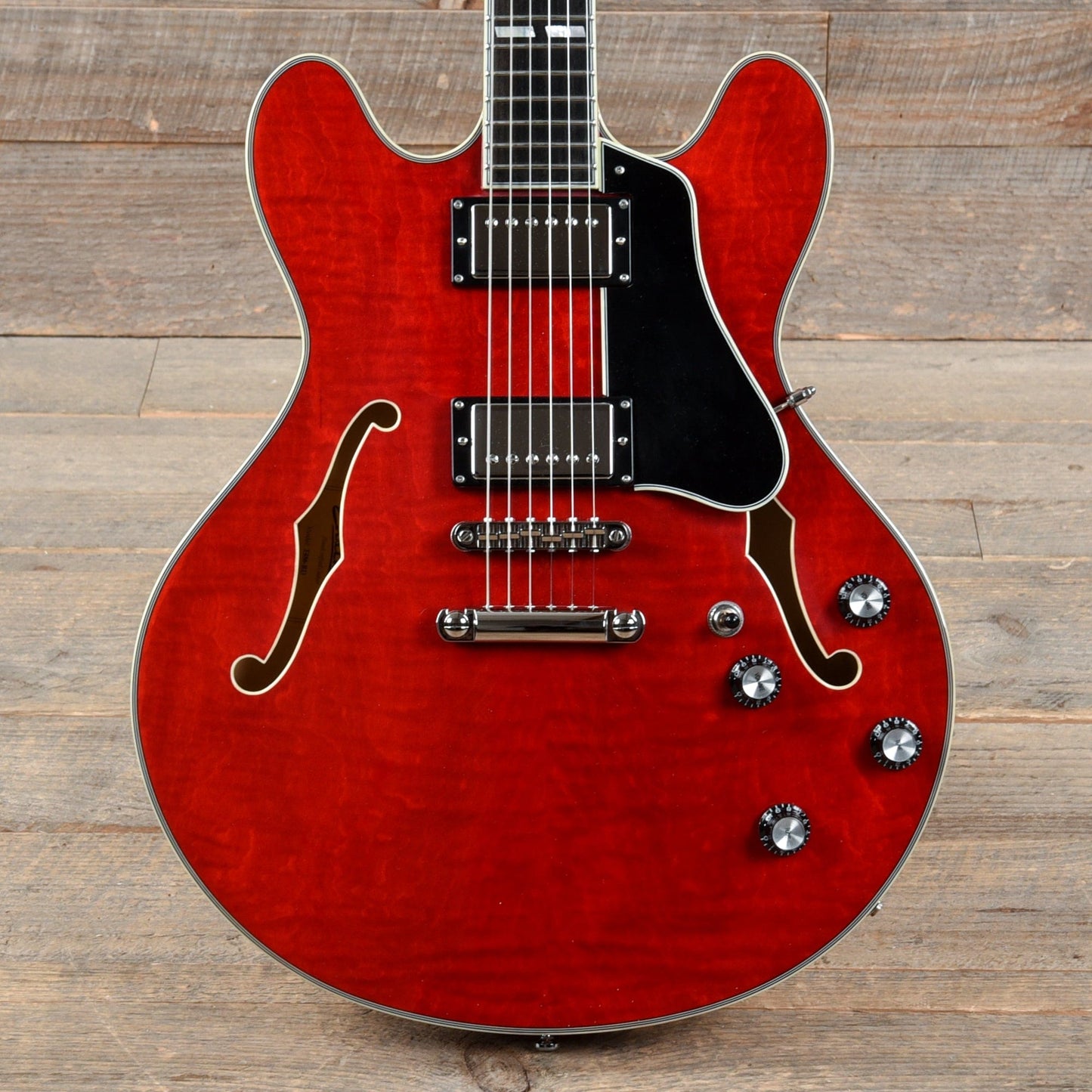 Eastman T486 Thinline Deluxe Red w/Seymour Duncan Humbuckers Electric Guitars / Semi-Hollow