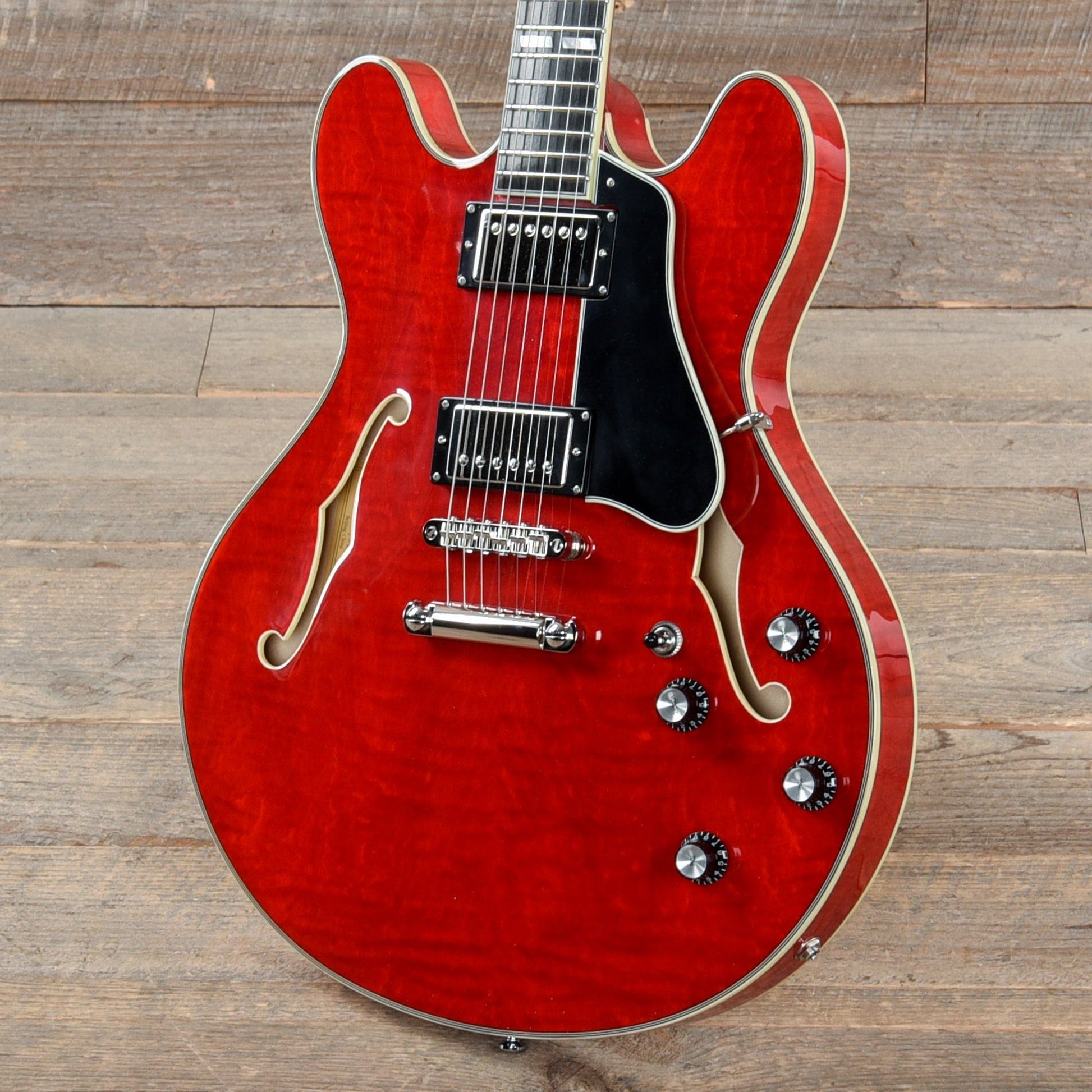 Eastman T486 Thinline Deluxe Red w/Seymour Duncan Humbuckers Electric Guitars / Semi-Hollow