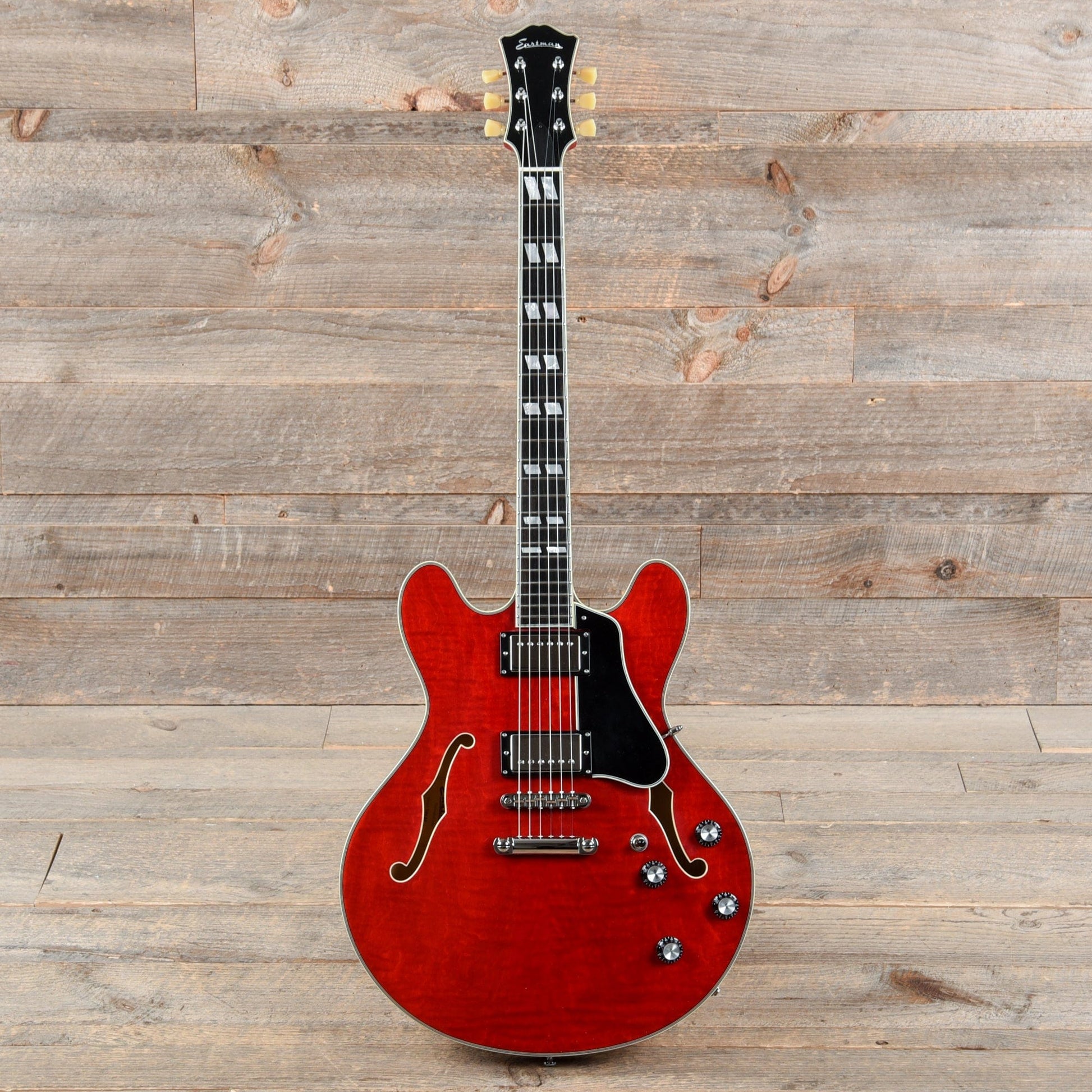 Eastman T486 Thinline Deluxe Red w/Seymour Duncan Humbuckers Electric Guitars / Semi-Hollow