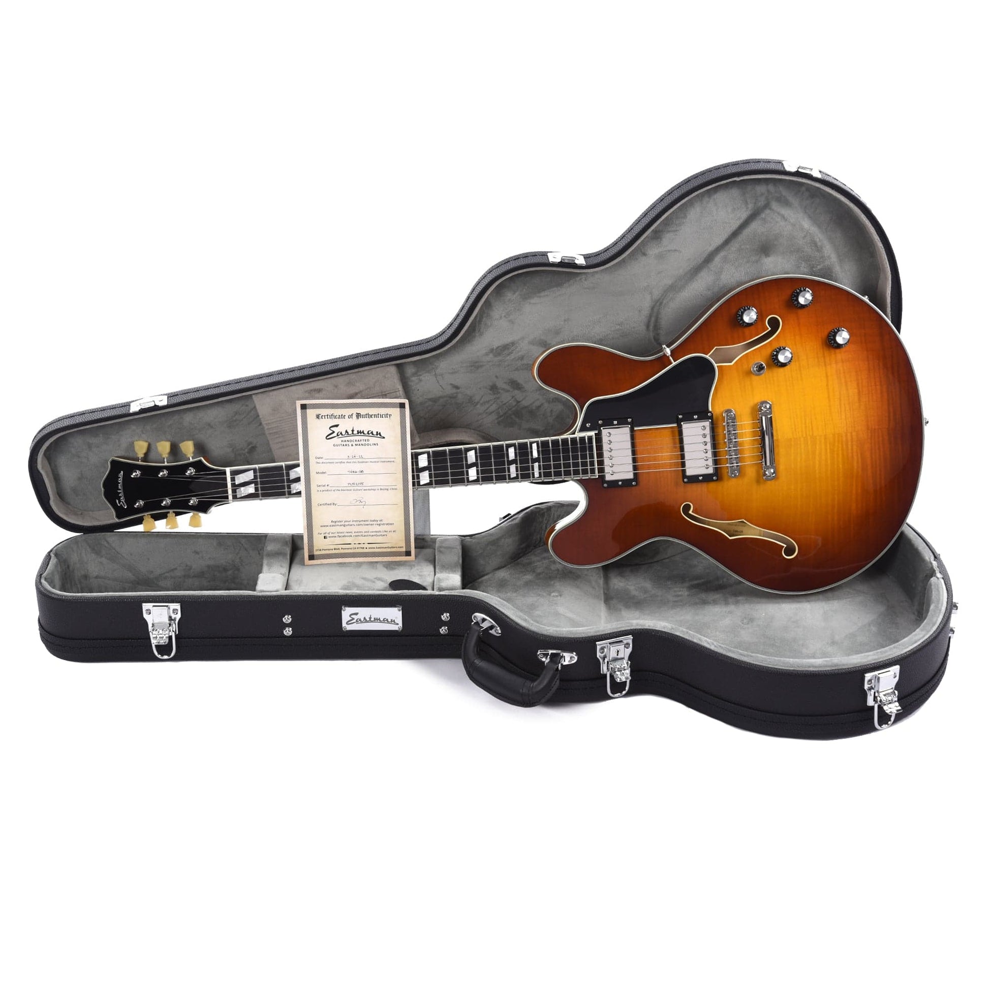 Eastman T486 Thinline Goldburst w/Seymour Duncan Humbuckers Electric Guitars / Semi-Hollow