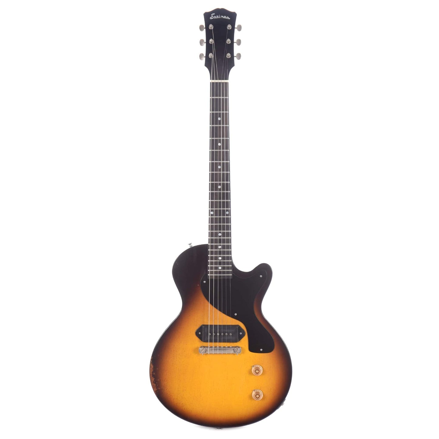Eastman SB55/v Antique Sunburst w/Nitro Antique Varnish & Lollar '50s Spec Dog Ear P-90 Electric Guitars / Solid Body