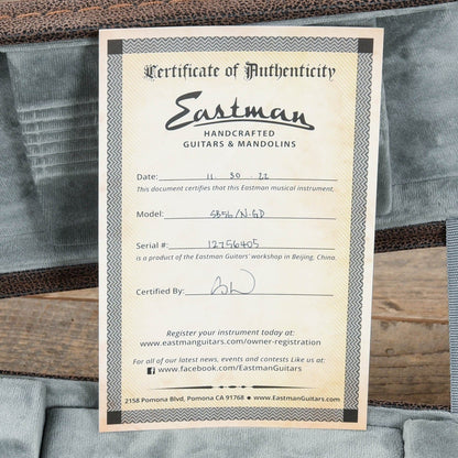 Eastman SB56/n Goldtop Vintage Nitro w/Lollar Pickups Electric Guitars / Solid Body