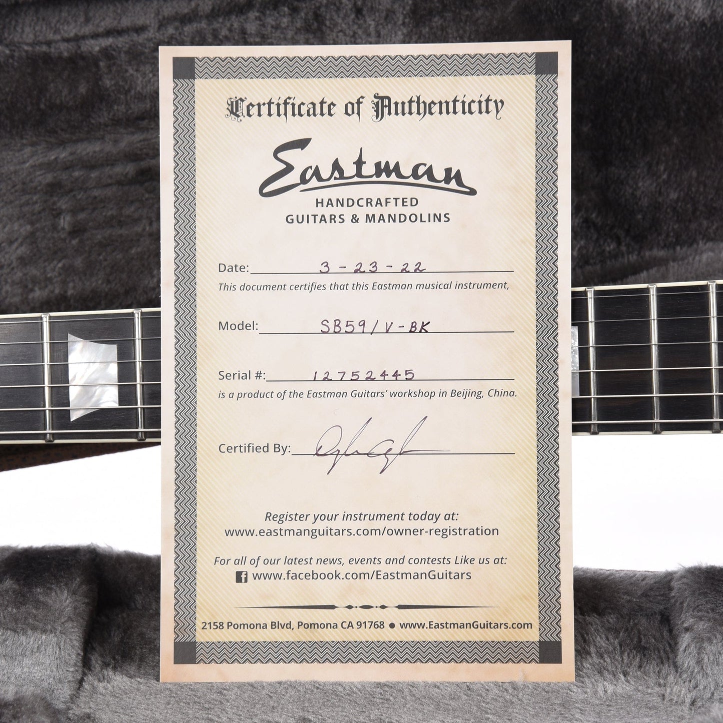 Eastman SB59/v Antique Black w/Lollar Pickups Electric Guitars / Solid Body