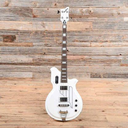 Eastwood Airline Map Bass White Bass Guitars / Short Scale