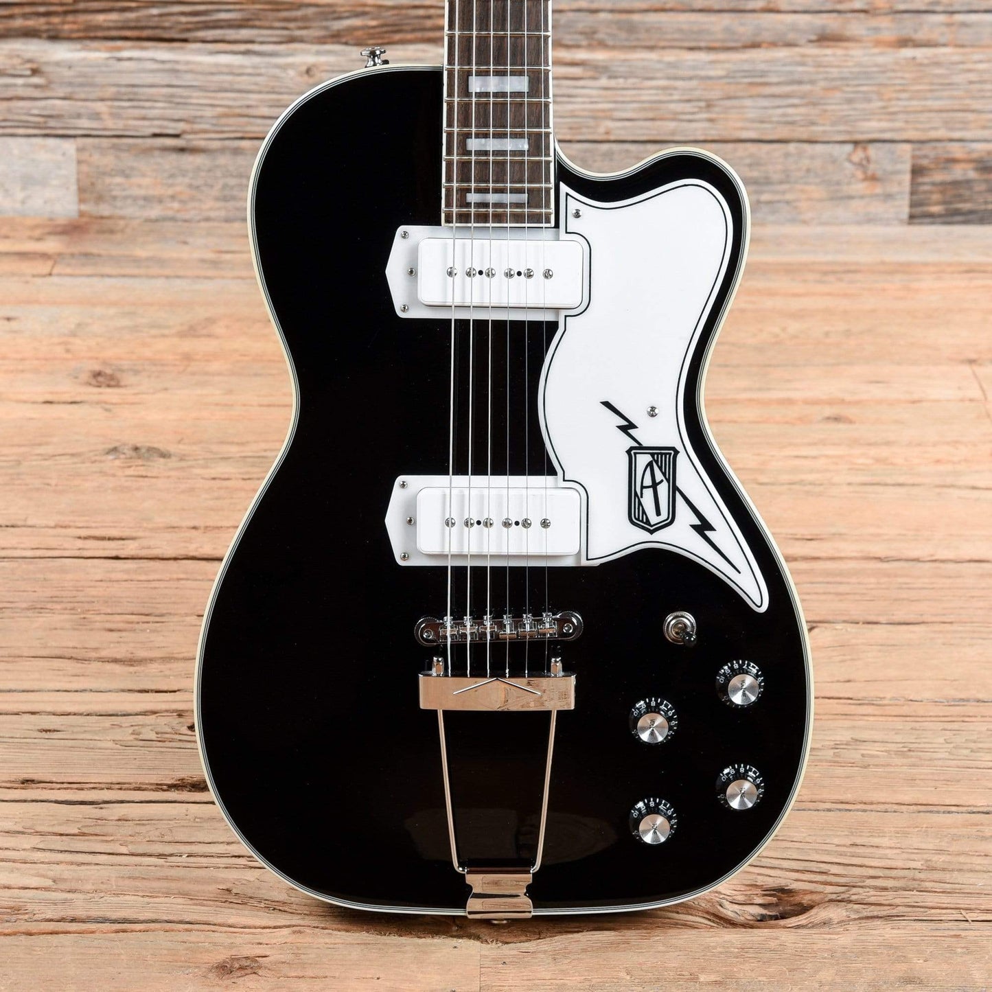 Eastwood Tuxedo Black Electric Guitars / Hollow Body