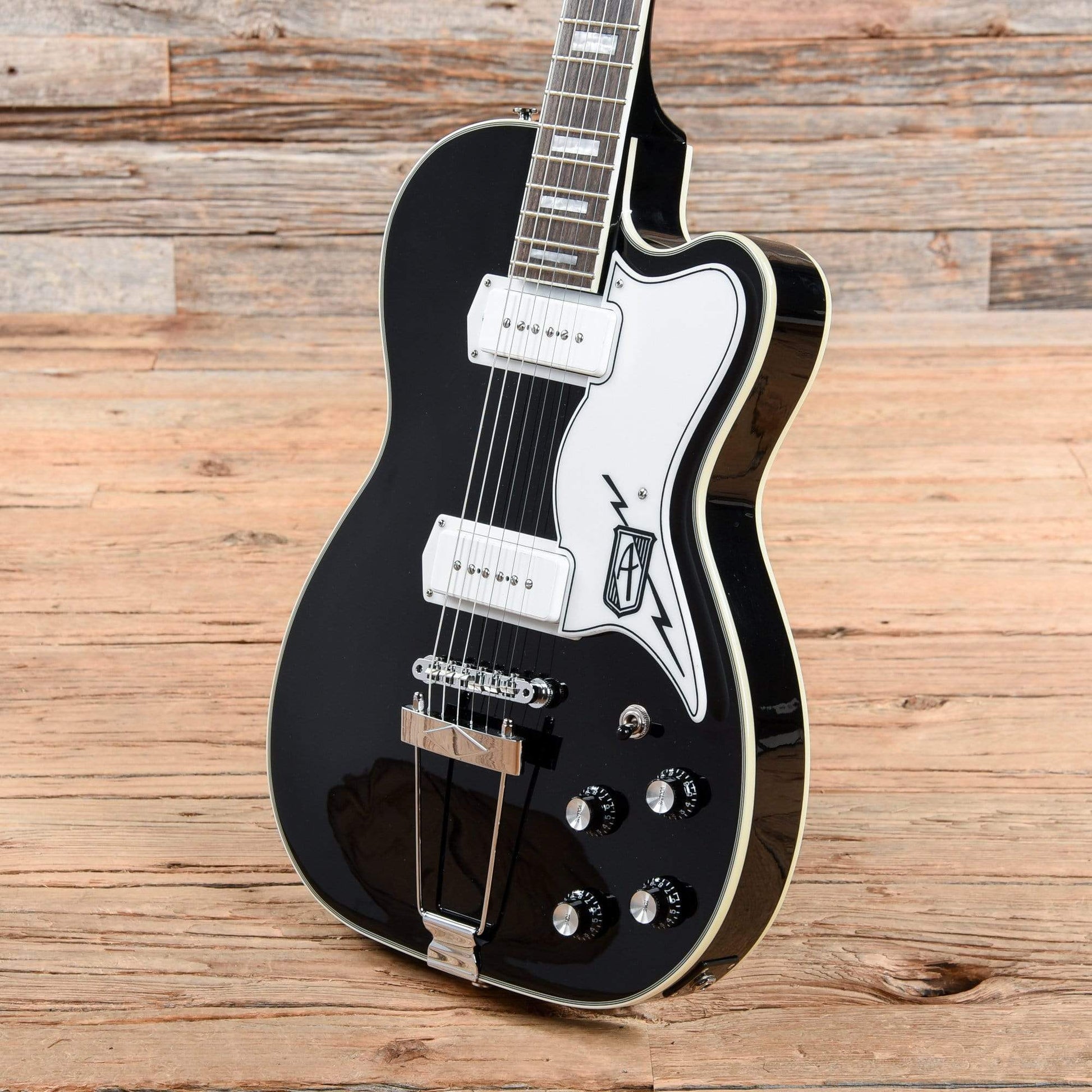Eastwood Tuxedo Black Electric Guitars / Hollow Body