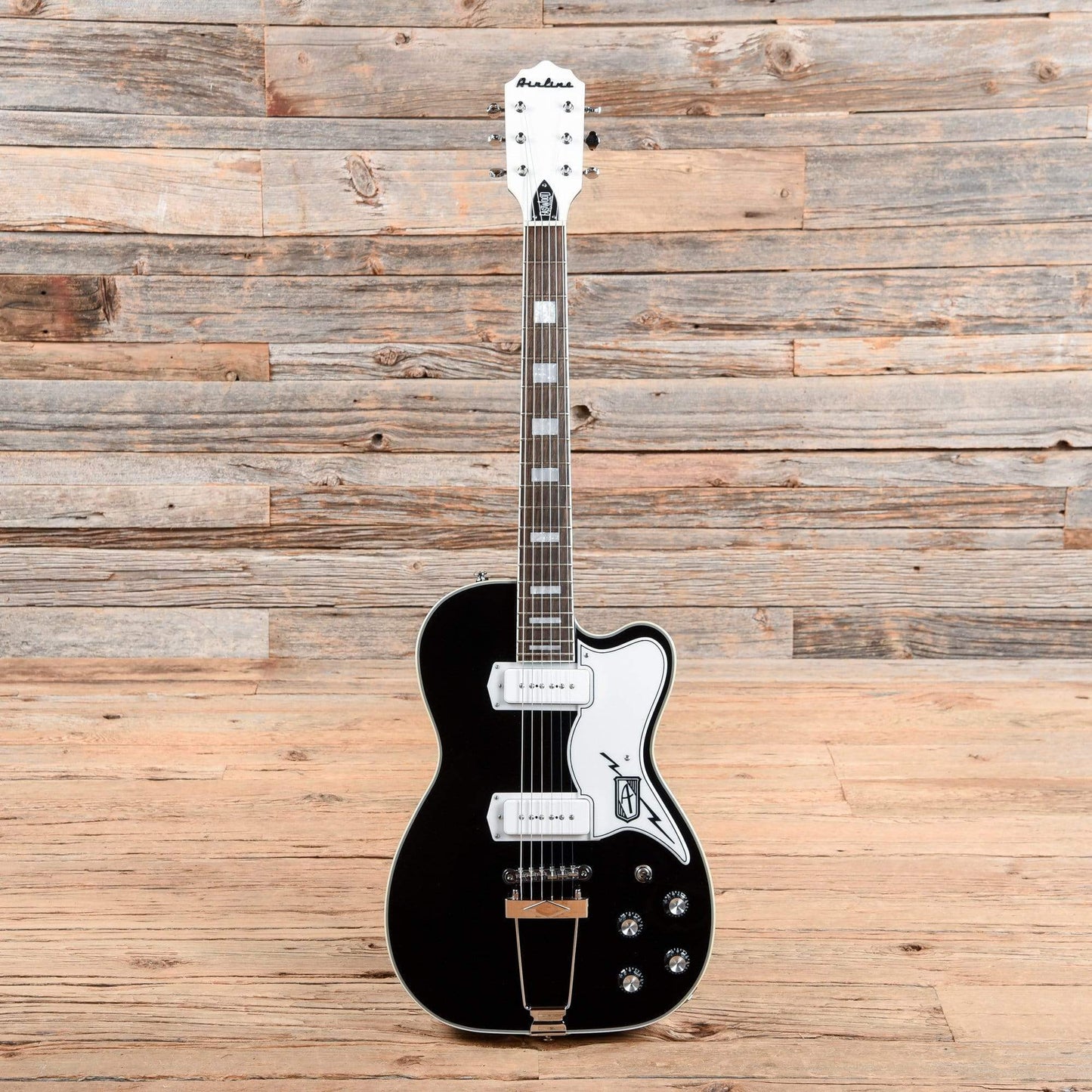 Eastwood Tuxedo Black Electric Guitars / Hollow Body