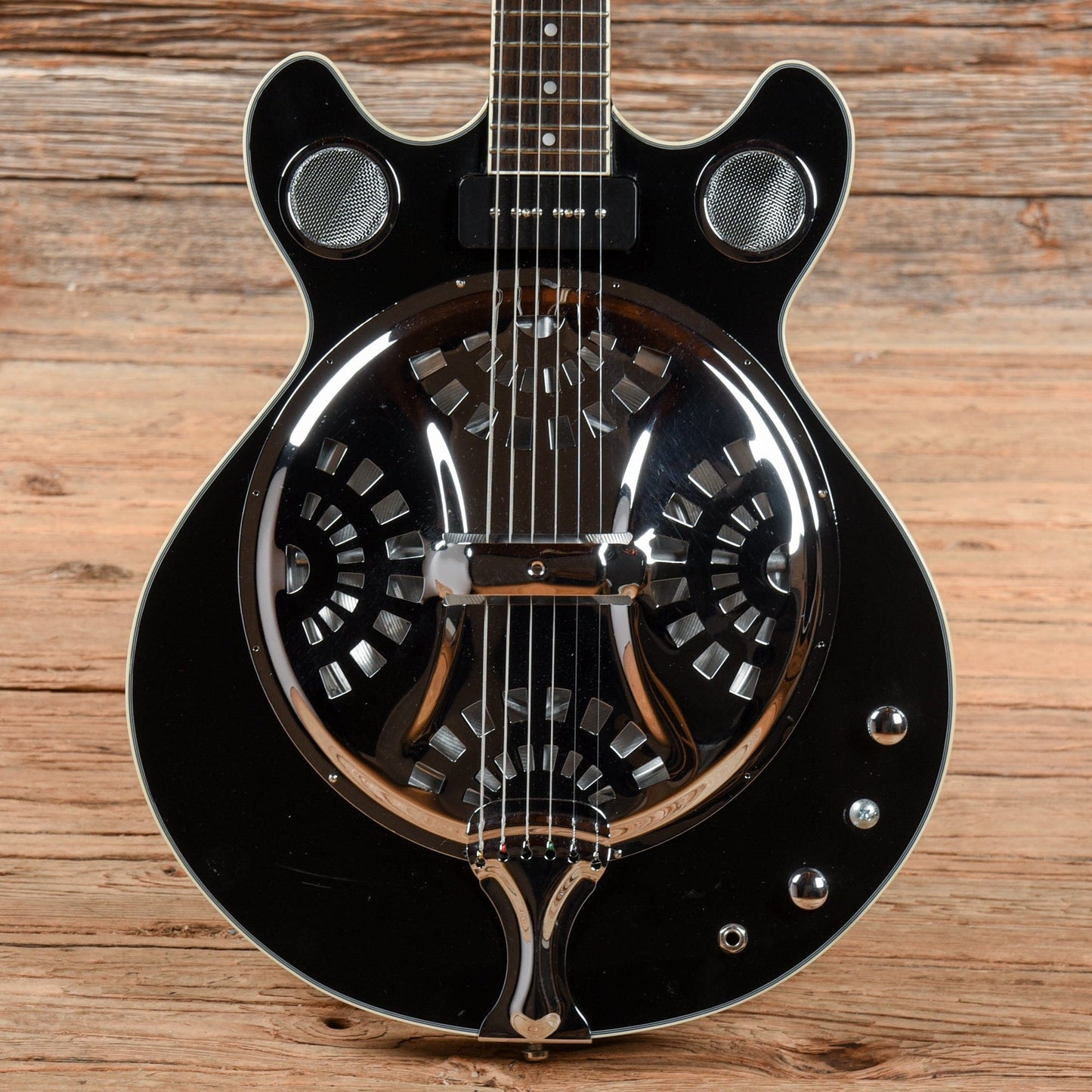 Eastwood Delta 6 Black Electric Guitars / Semi-Hollow