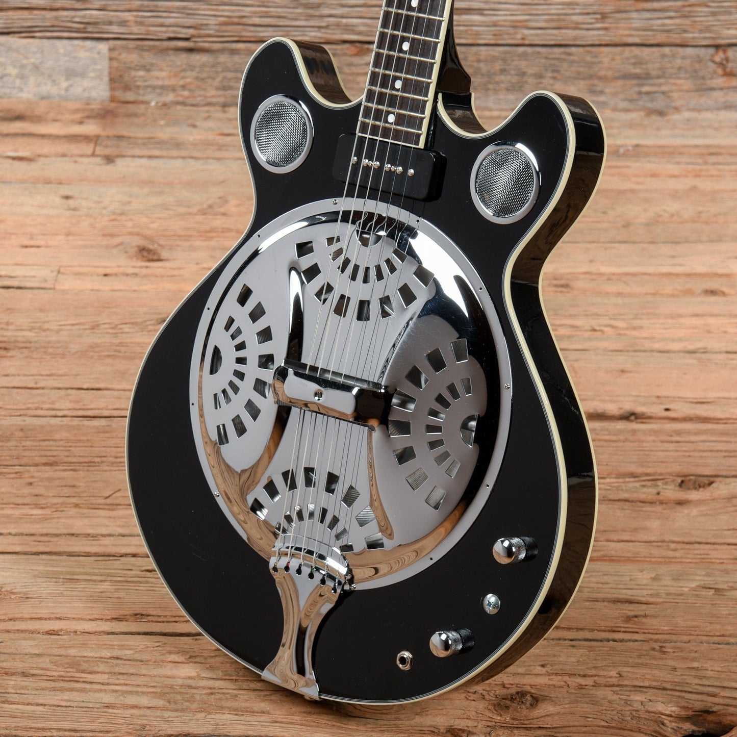 Eastwood Delta 6 Black Electric Guitars / Semi-Hollow