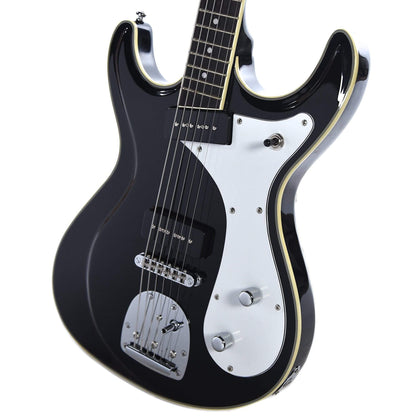 Eastwood Sidejack Baritone Deluxe Black w/Chrome Hardware Electric Guitars / Solid Body