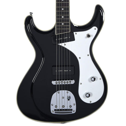 Eastwood Sidejack Baritone Deluxe Black w/Chrome Hardware Electric Guitars / Solid Body