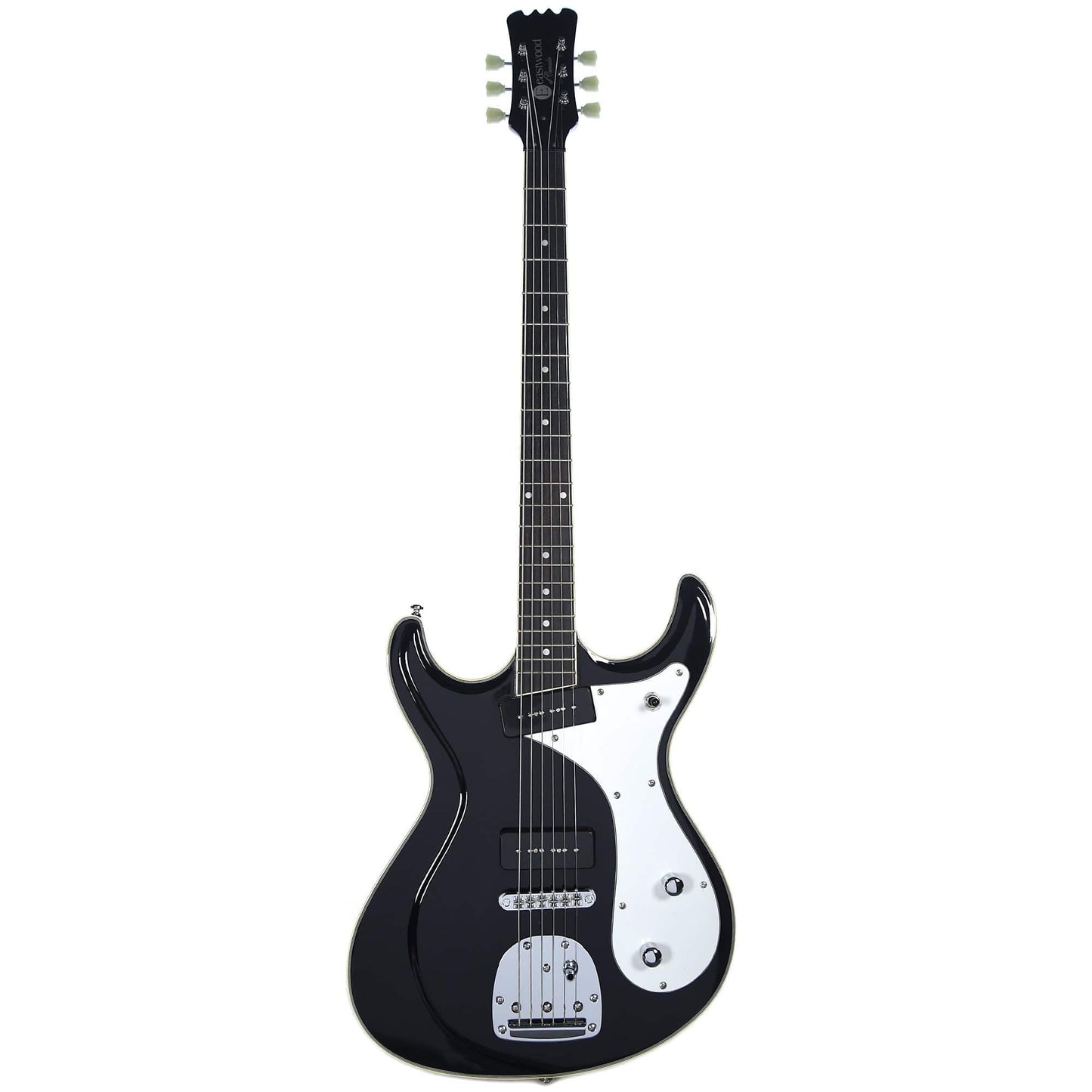 Eastwood Sidejack Baritone Deluxe Black w/Chrome Hardware Electric Guitars / Solid Body