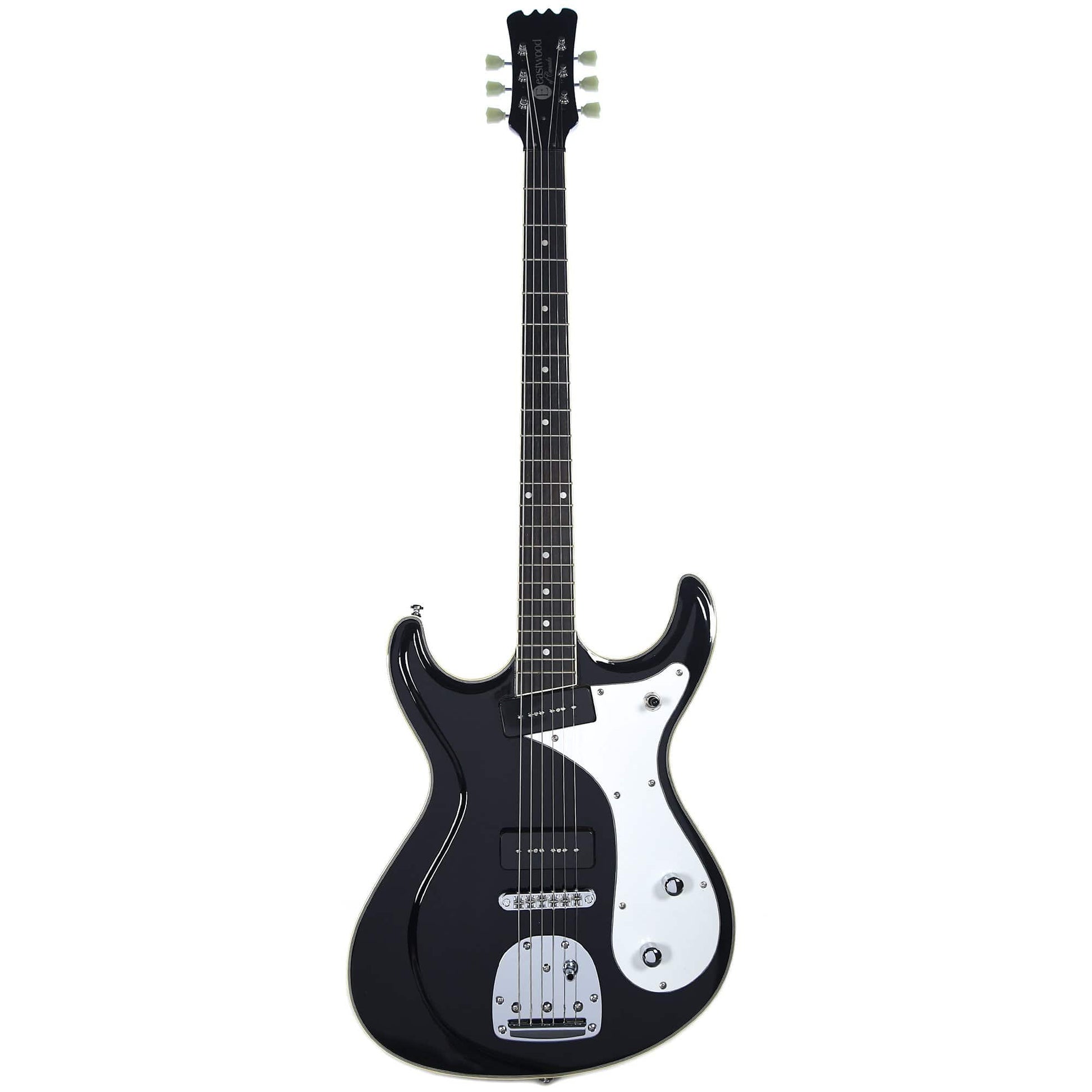 Eastwood Sidejack Baritone Deluxe Black w/Chrome Hardware Electric Guitars / Solid Body