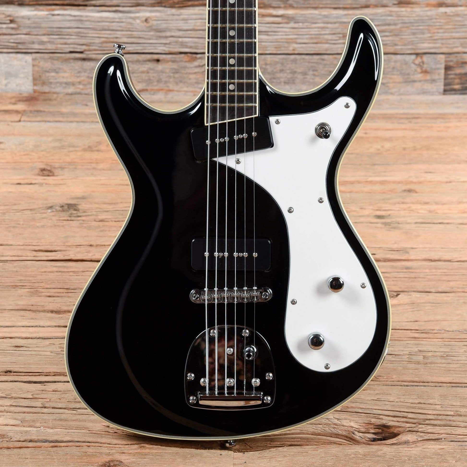 Eastwood Sidejack Baritone Deluxe Black w/Chrome Hardware Electric Guitars / Solid Body