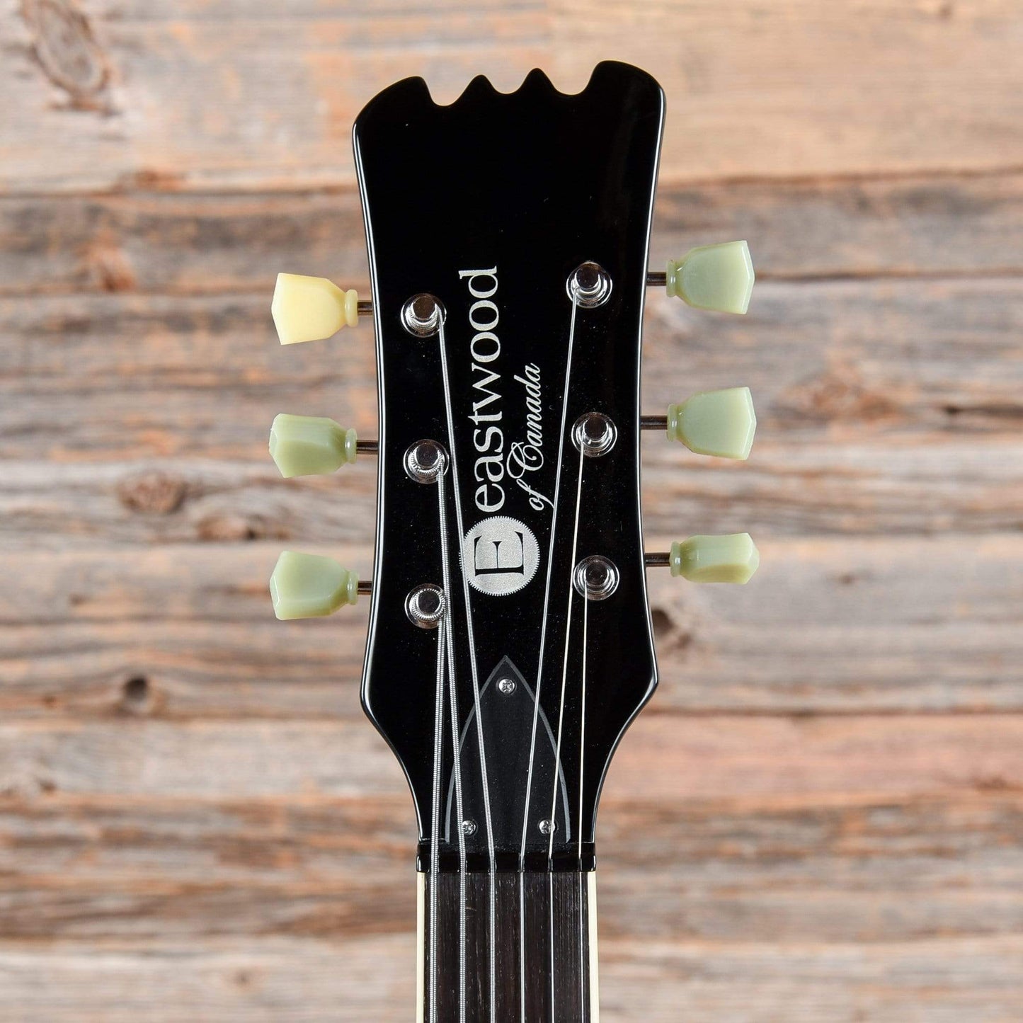 Eastwood Sidejack Baritone Deluxe Black w/Chrome Hardware Electric Guitars / Solid Body