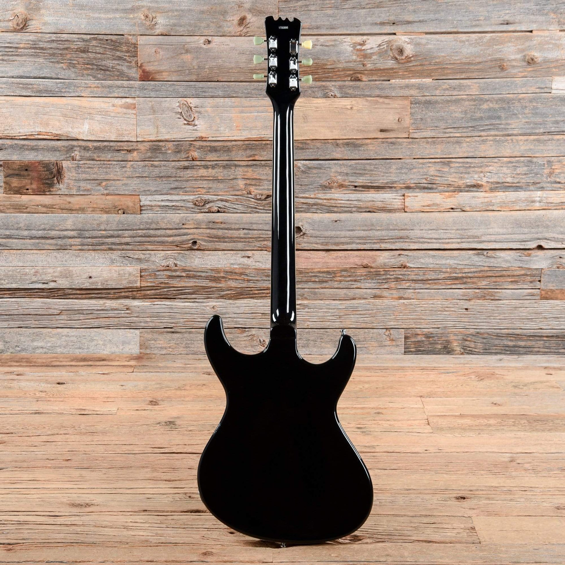 Eastwood Sidejack Baritone Deluxe Black w/Chrome Hardware Electric Guitars / Solid Body