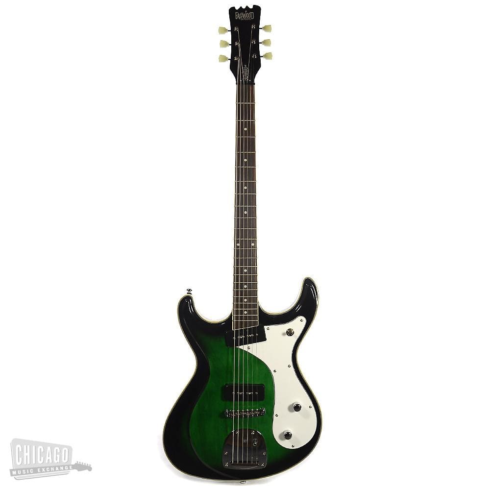 Eastwood Sidejack Baritone Deluxe Greenburst Electric Guitars / Solid Body